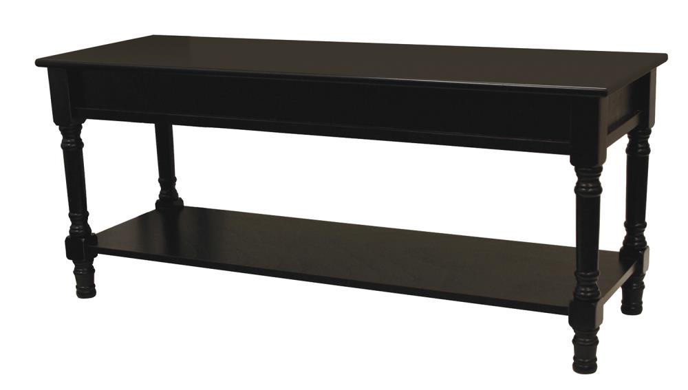 Casual Ebony Storage Bench 43-in x 15-in x 18.5-in #FR8603