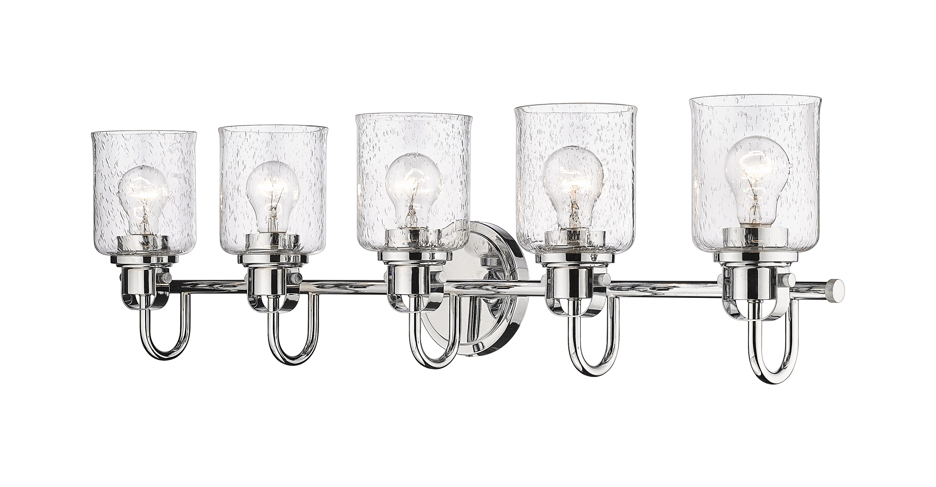 Z-Lite 340-5V-CH Kinsley 35-in 5 -Light Polished Chrome Transitional Vanity light