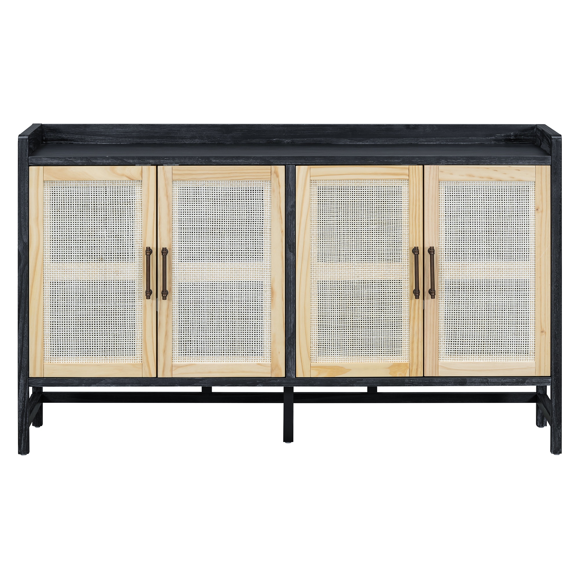 SINOFURN SYA330211BK Rustic MDF Black Sideboard