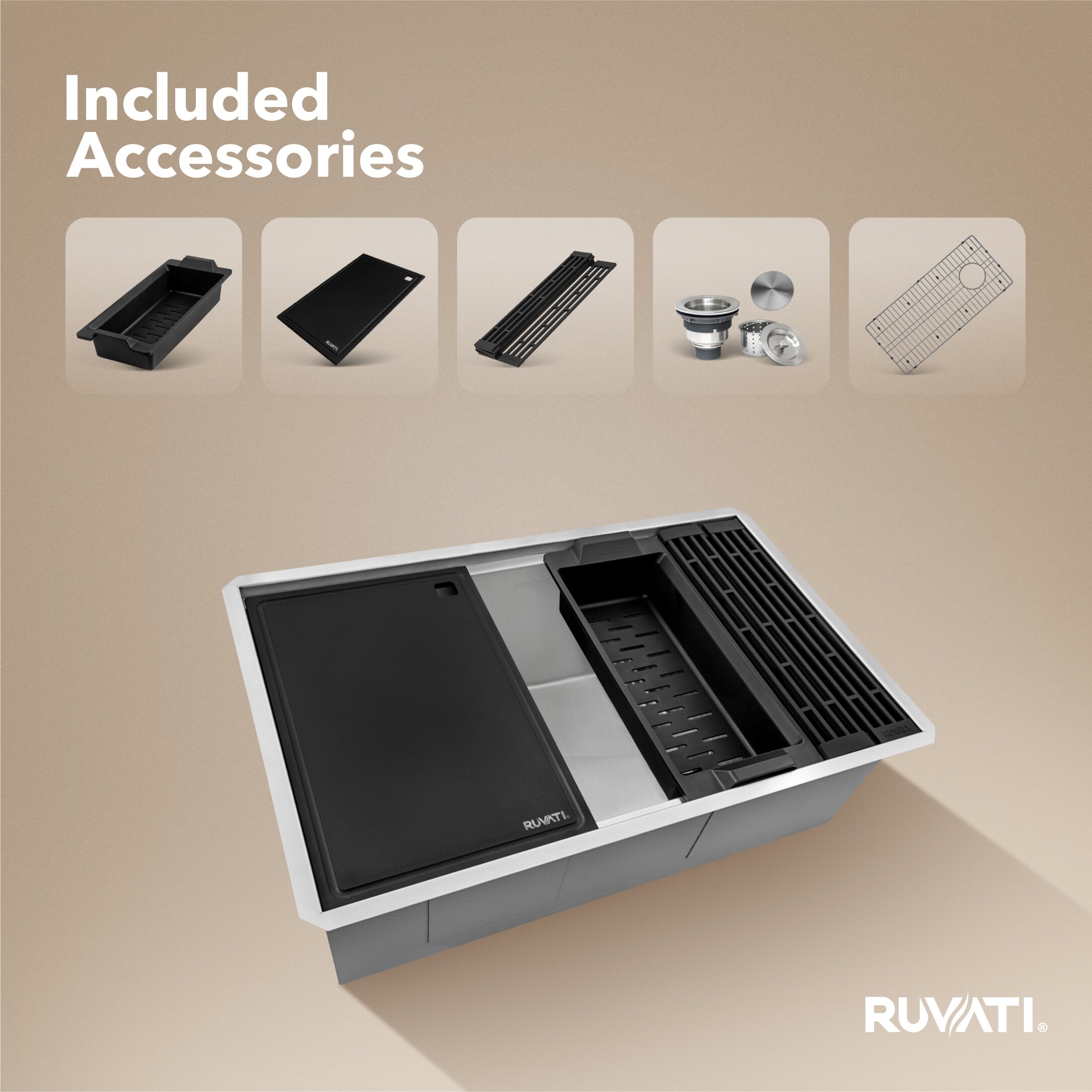 Ruvati RVH8573 Kitchen-Sinks - View #4