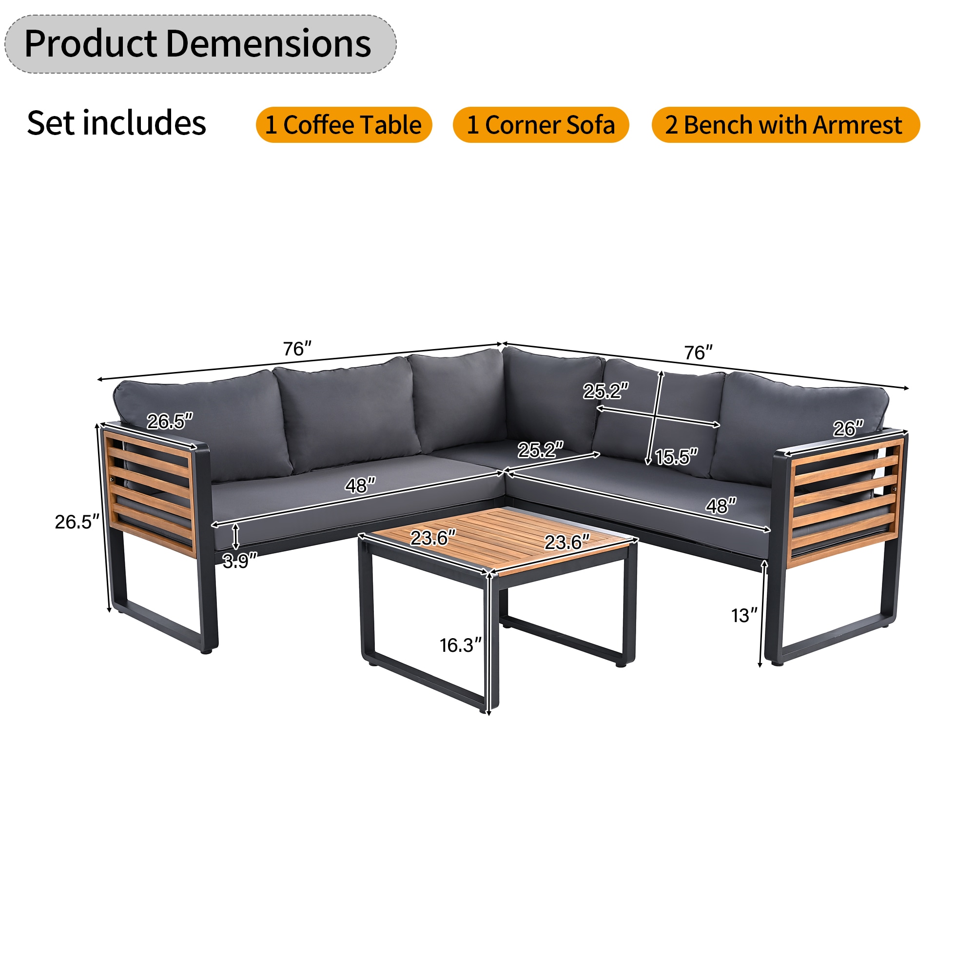 SINOFURN SYA300008NY Patio-Sofas-Daybeds - View #5