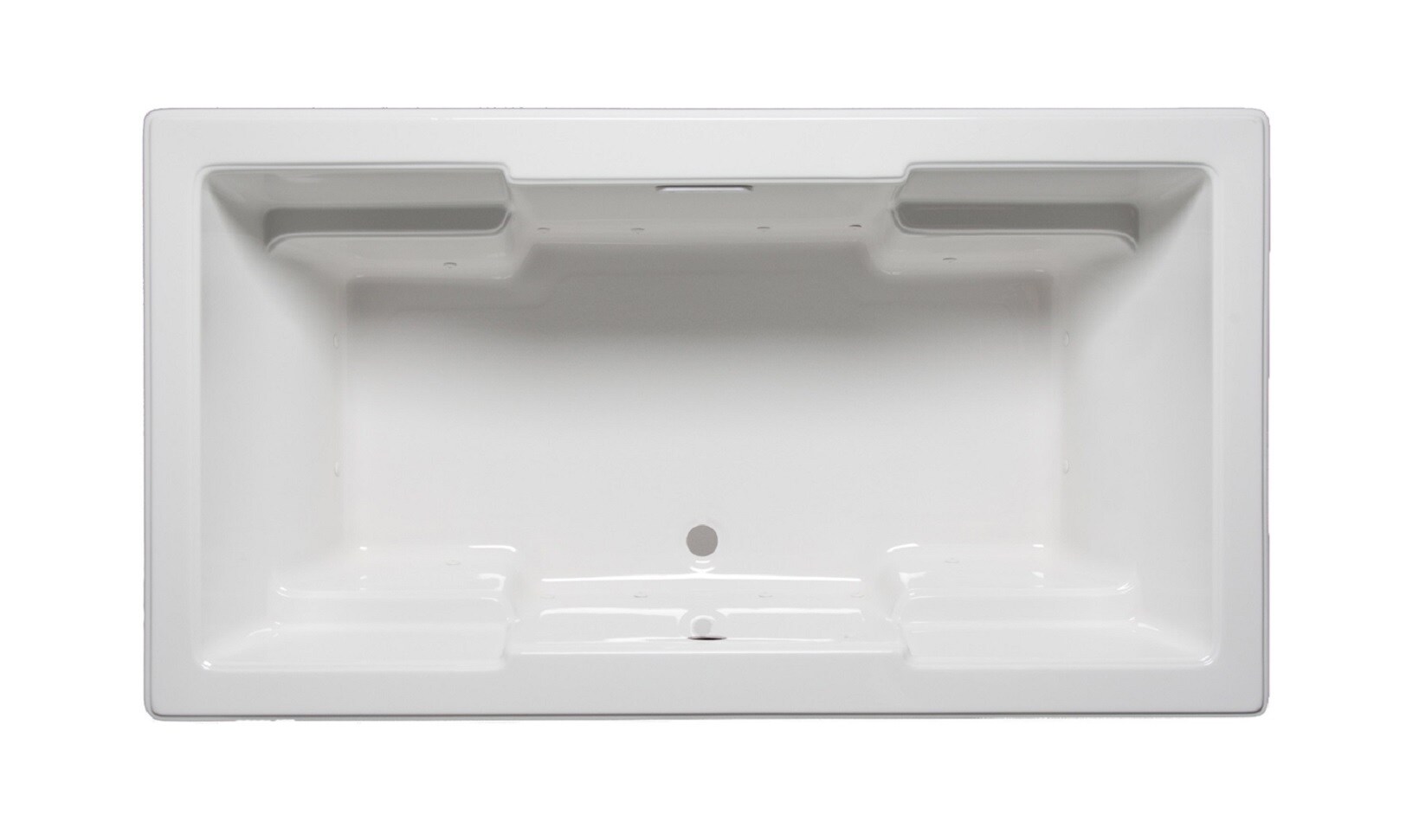 Laurel Mountain 4272RA064 Reading v 42-in x 72-in White Acrylic Drop-In Air Bath (Front Center Drain)