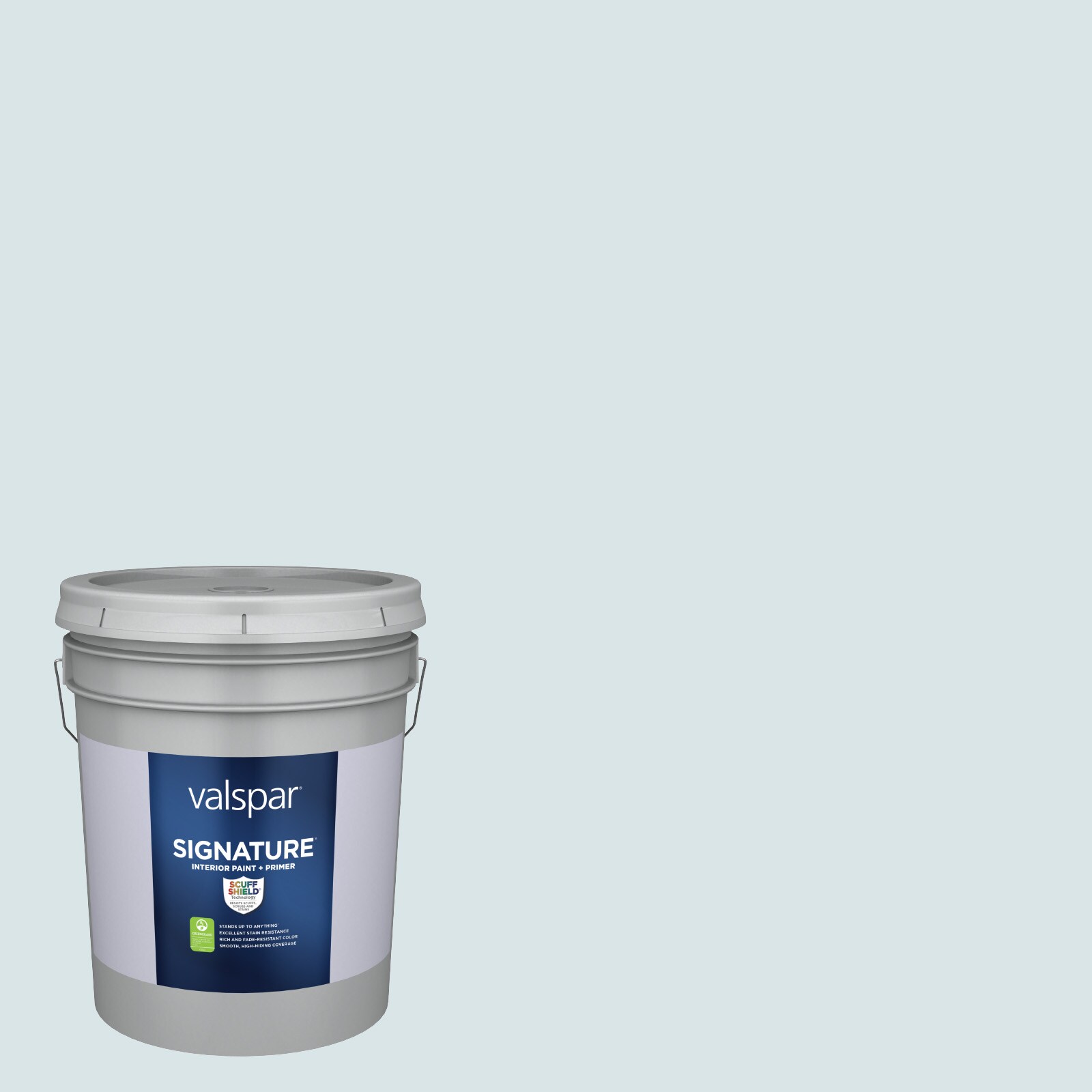 Valspar Signature Semi-gloss Ice Rink Blue 4007-5a Latex Interior Paint ...