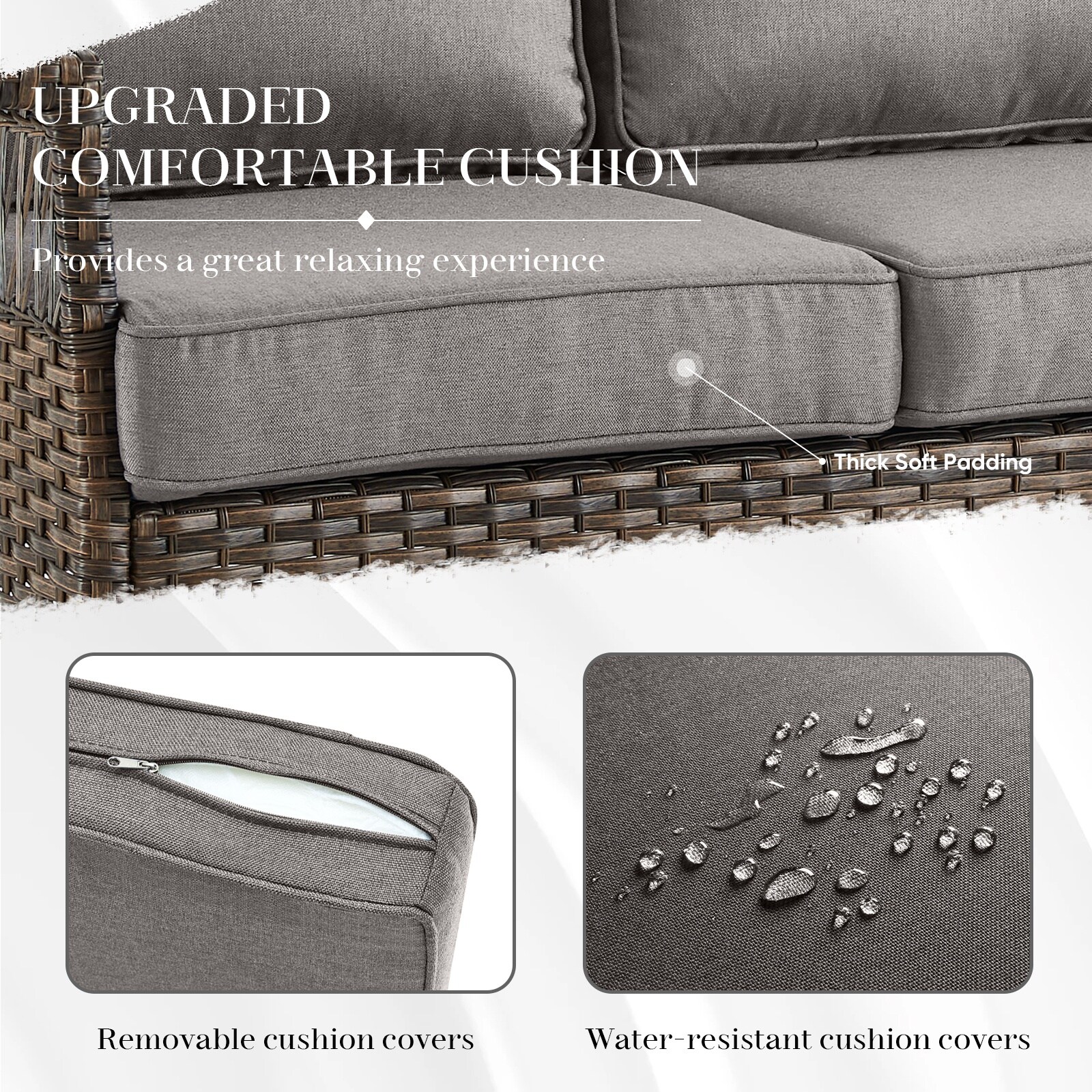 Pocassy PJSLBR13-3 Patio-Sofas-Daybeds - View #5