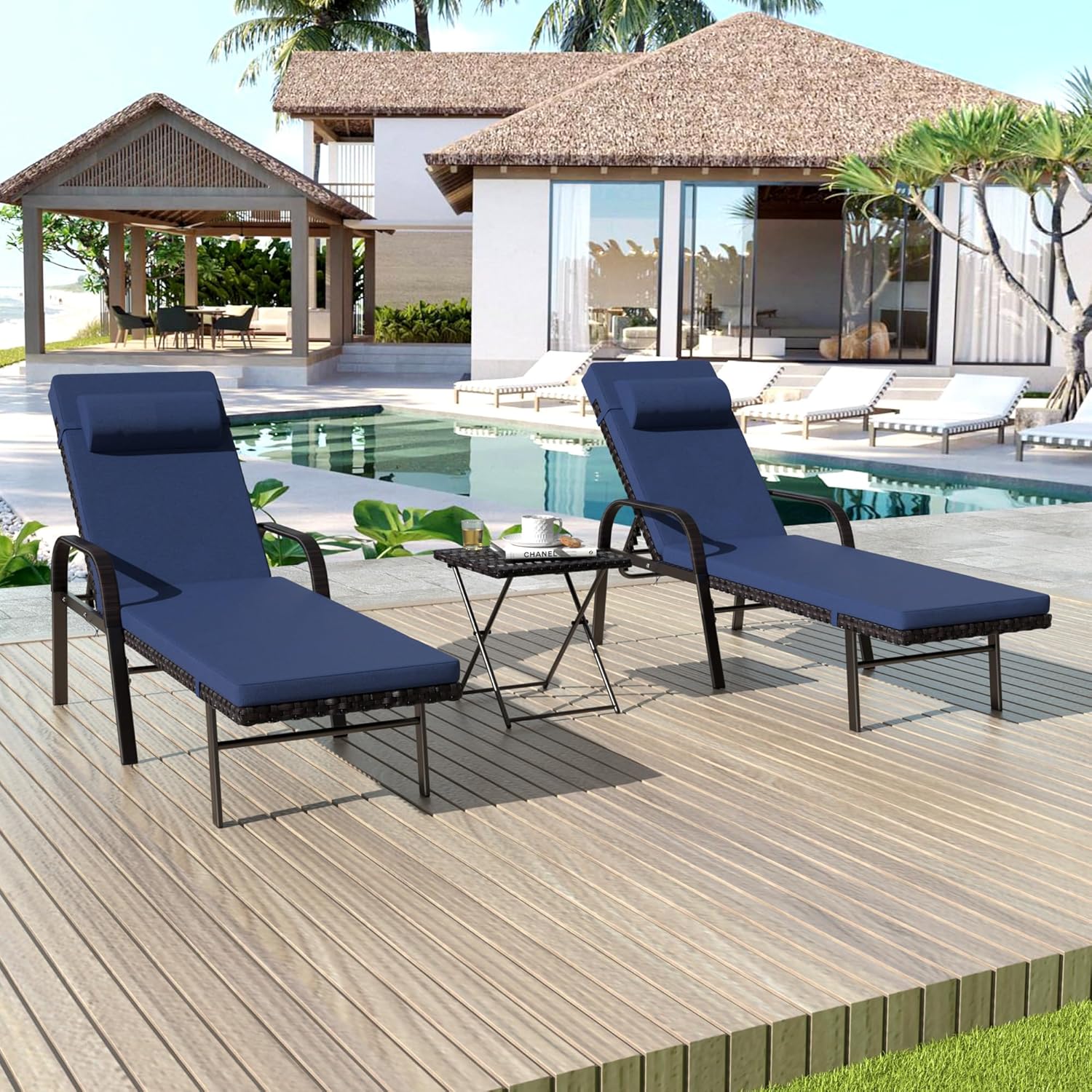 ALAULM LS-ARMTC-NAVY Chaises-Settees - View #8