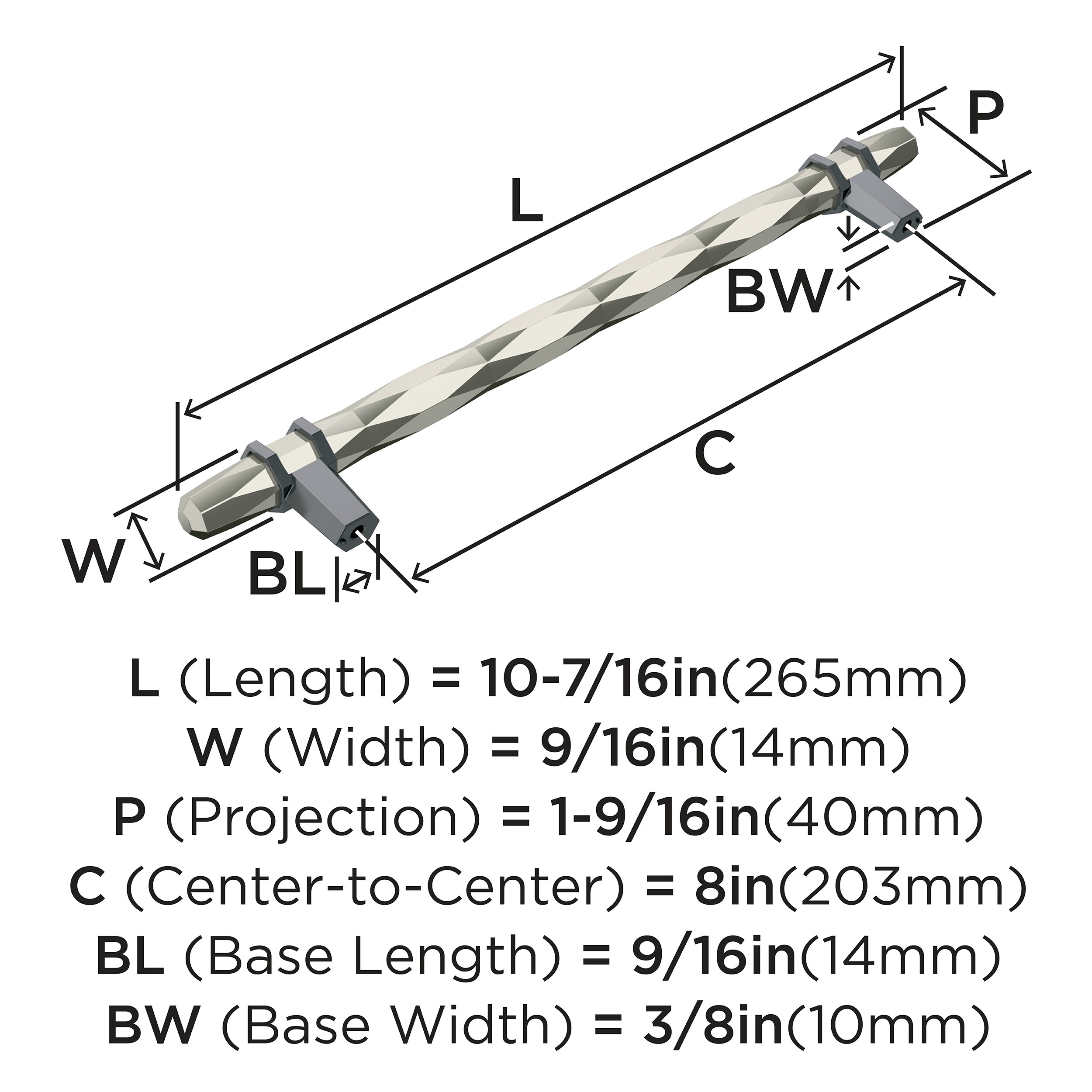 Amerock BP36663PNBCR Cabinet-Pulls - View #4