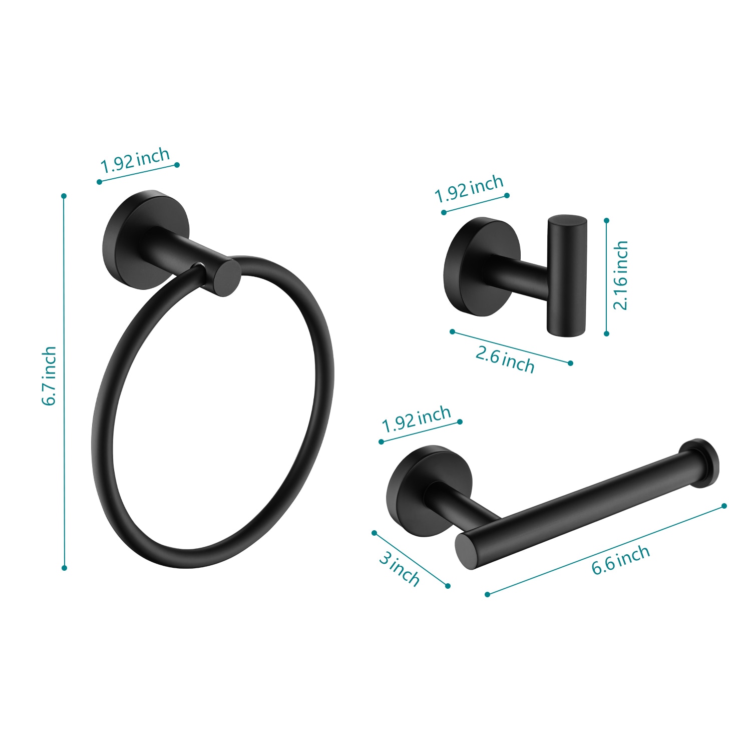 EVERSTEIN Q-915-OTOP Decorative-Bath-Hardware-Kits - View #2