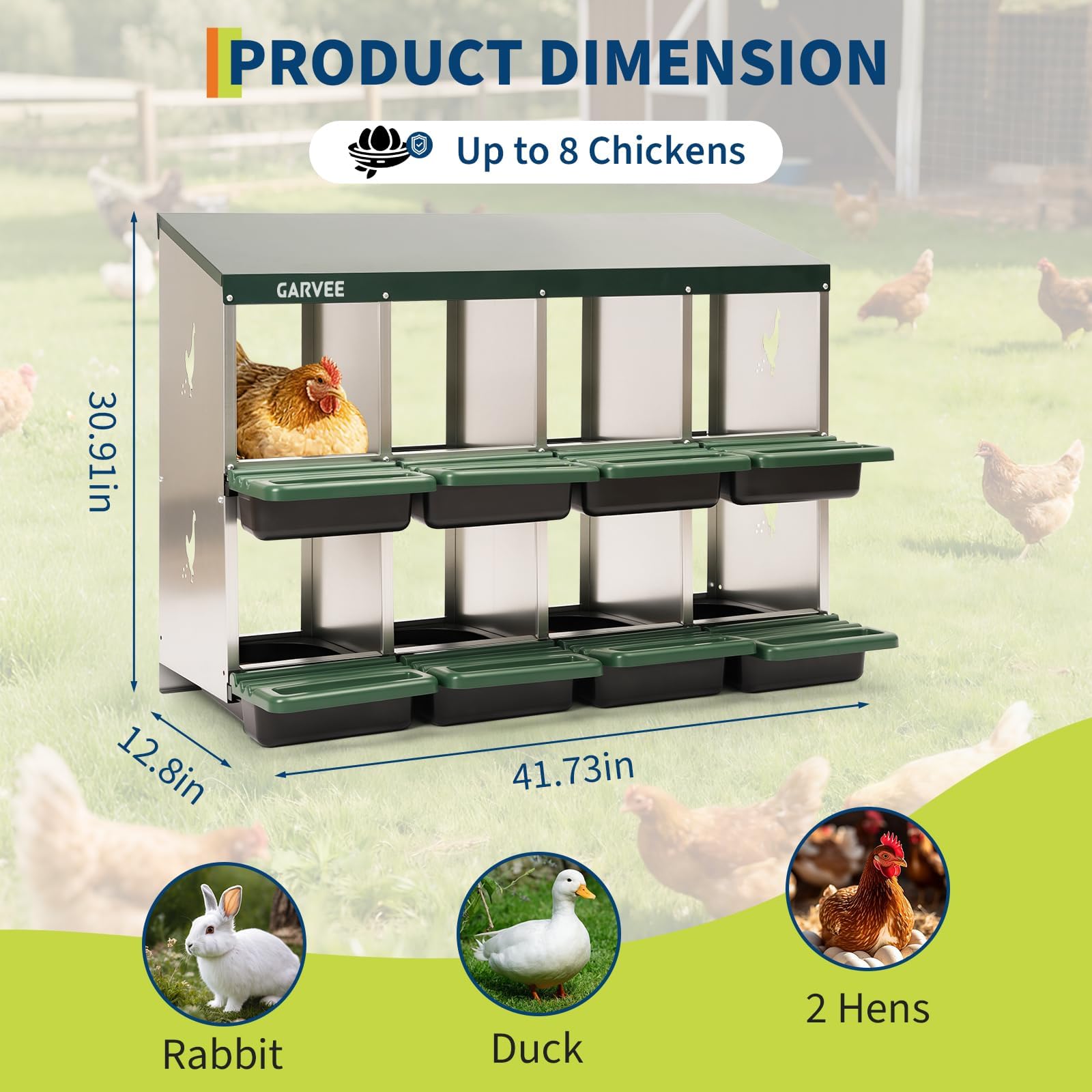 GarveeLife CLJ-91CBLN-QNU1NJD Chicken-Coops-Rabbit-Hutches - View #2