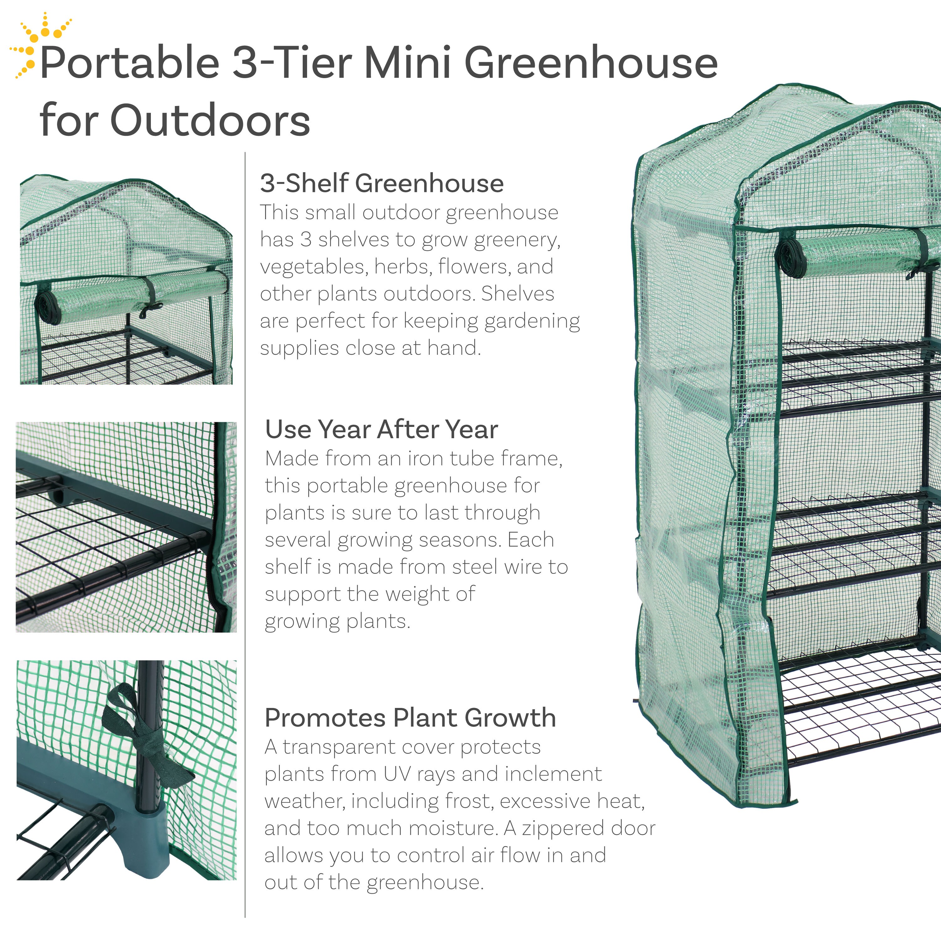 Sunnydaze Decor HGH-925 greenhouses - View #12