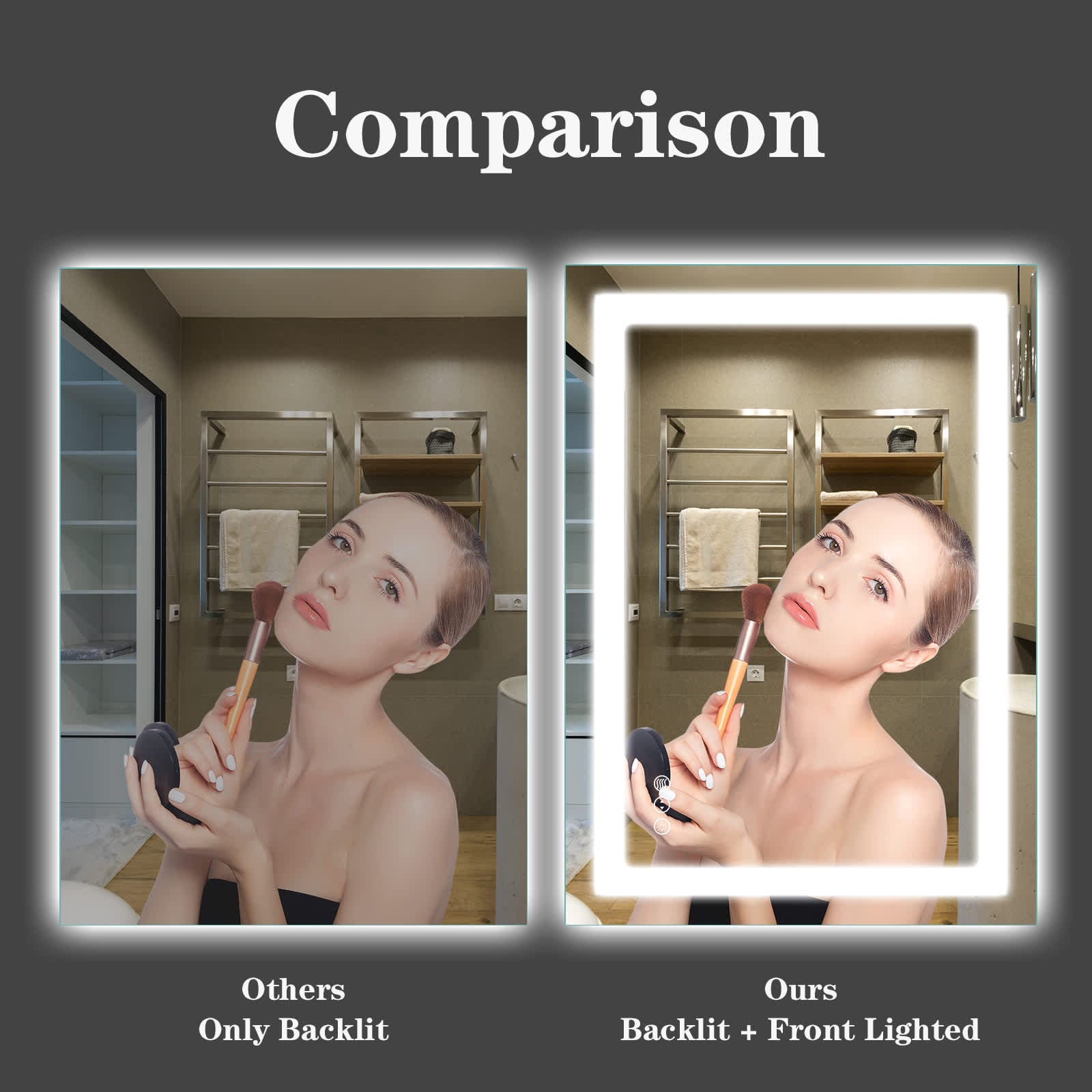 Amorho S1R6080UL Framed-Bath-Mirrors - View #4