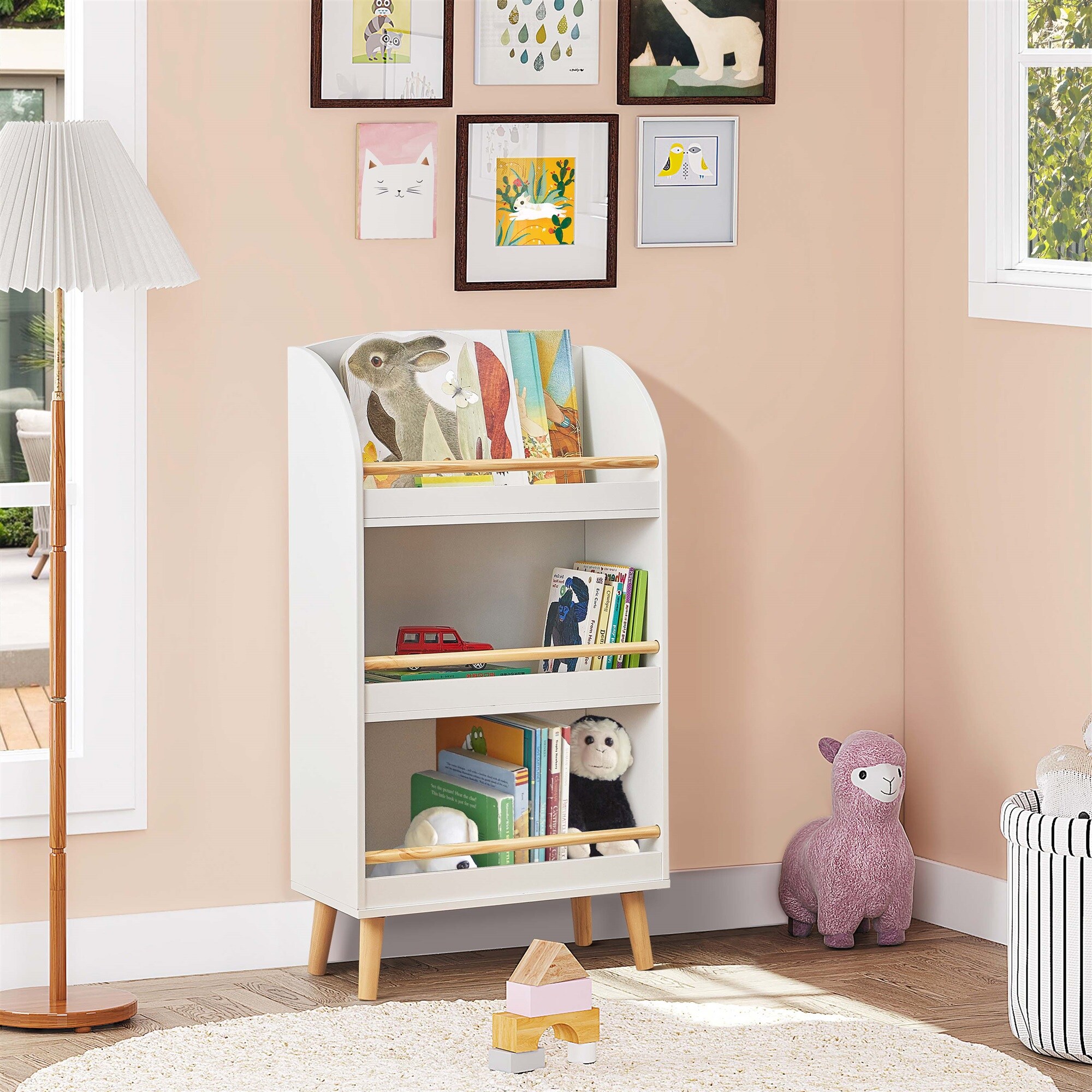 LuxenHome WHCF1872 bookcases - View #3