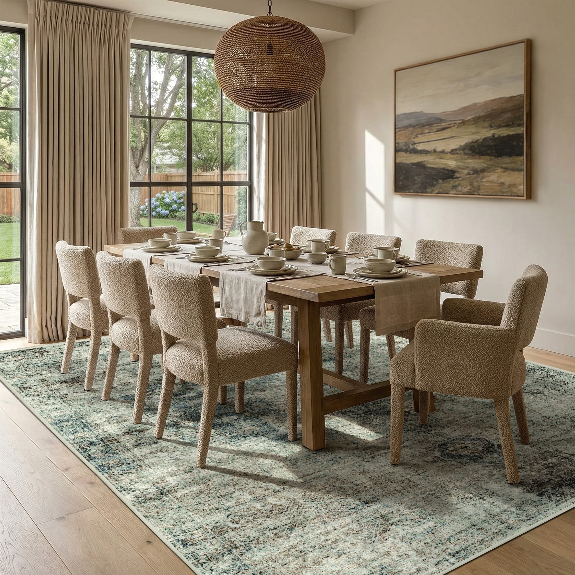 KERDOM MHJZ-5X7-MOSSGREEN rugs - View #2