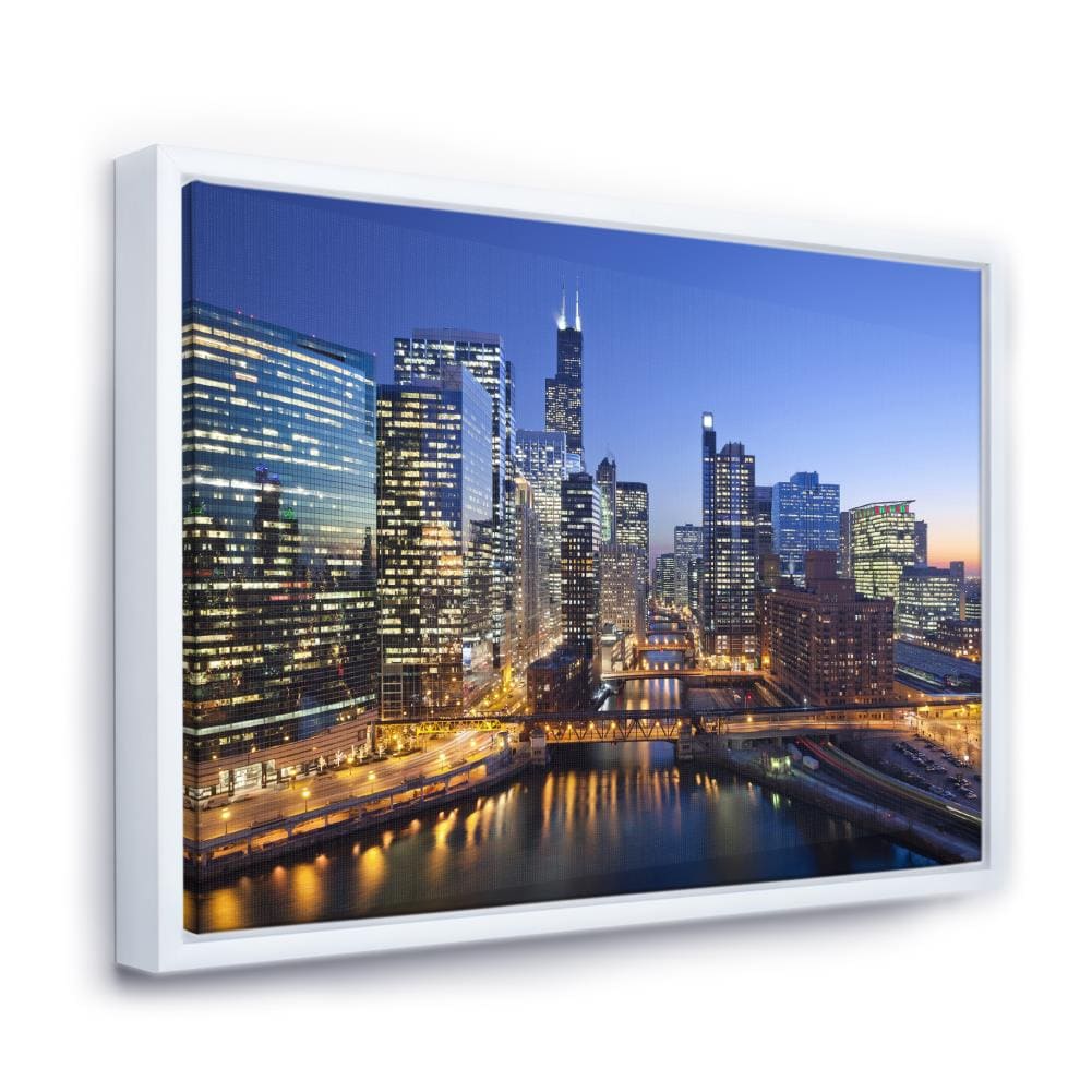 Designart FL10104-40-30-WH Wood Floater Frame 32-in H x 42-in W Landscape Print on Canvas