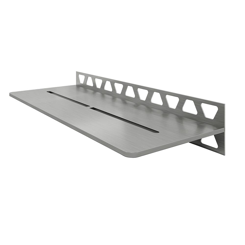 Schluter Systems SWS1D7EB Shelf Rectangular Wall Pure Brushed Stainless Steel