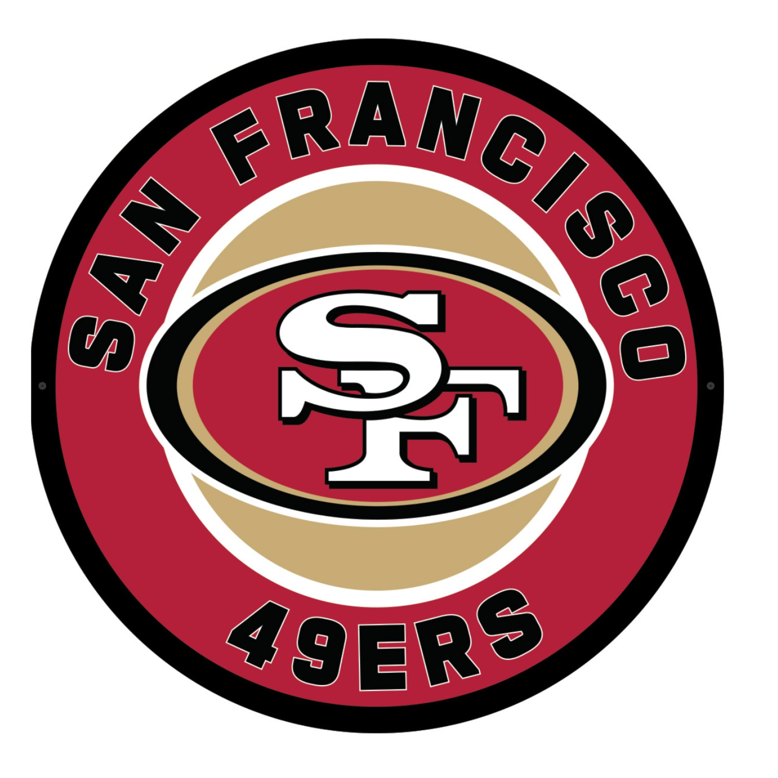 Evergreen San Francisco 49ers NFL Football Large Round Edgelite LED ...