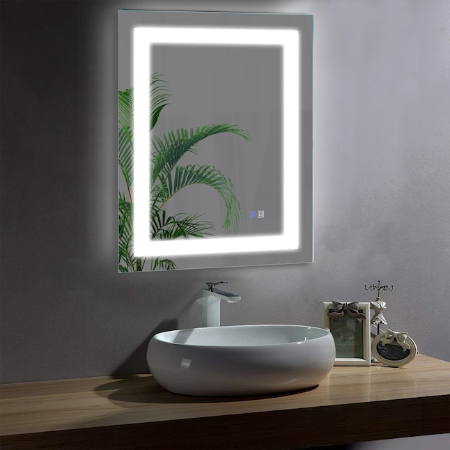 CASAINC 84-in x 40-in Dimmable Lighted Sliver Fog Free Frameless