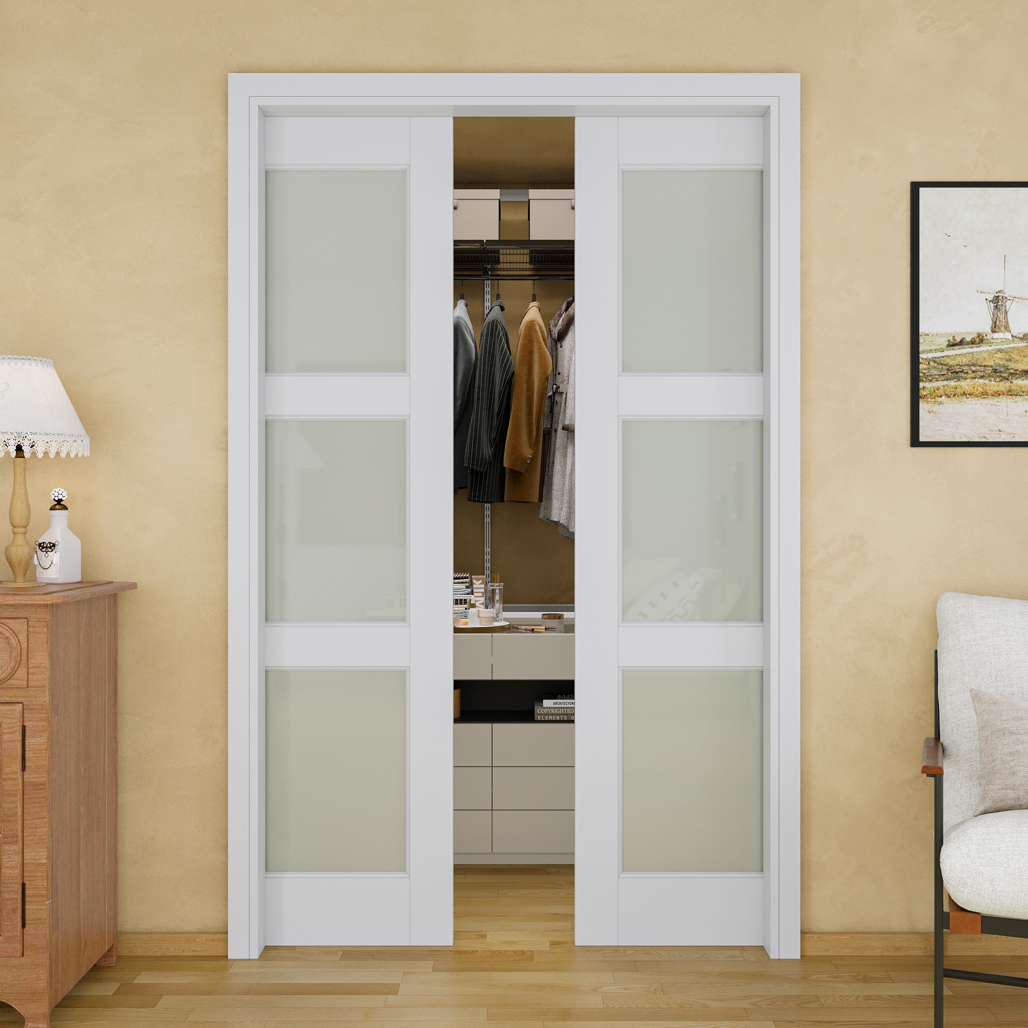 JUJUBON IN-PDPKSC-G-3L-48 Pocket-Doorframe-Screens - View #2