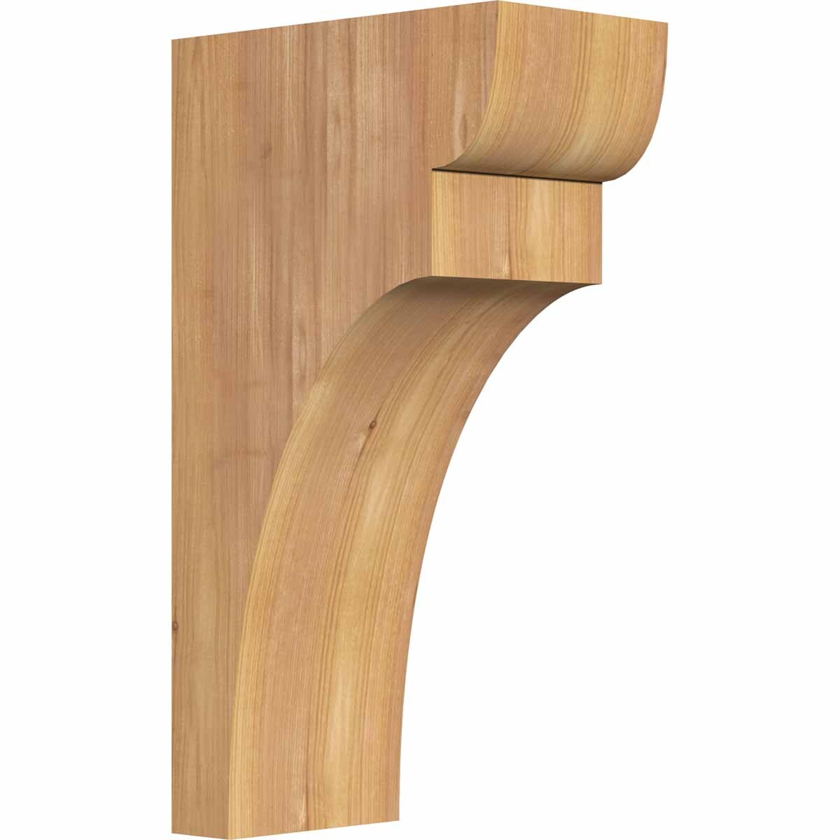 Ekena Millwork COR06X10X18YOR00SWR 5.5-in x 10-in x 18-in Yorktown Unfinished Western red cedar Wood Paintable/Stainable Corbel