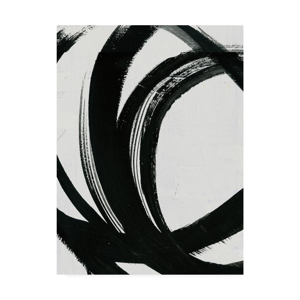 Trademark Fine Art WAP10448-C3547GG Spontaneous Iii Farida Zaman Natural Wood Wood Framed 47-Inches H x 35-Inches W Abstract Canvas Print