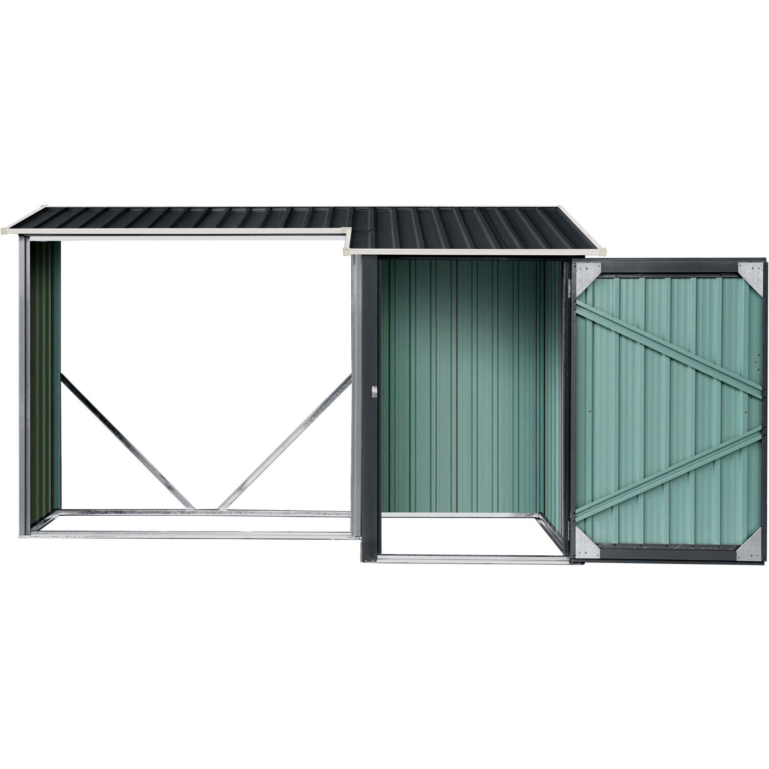 Hanover HANMLTIWDSHD-GRY Metal-Storage-Buildings-Sheds - View #6
