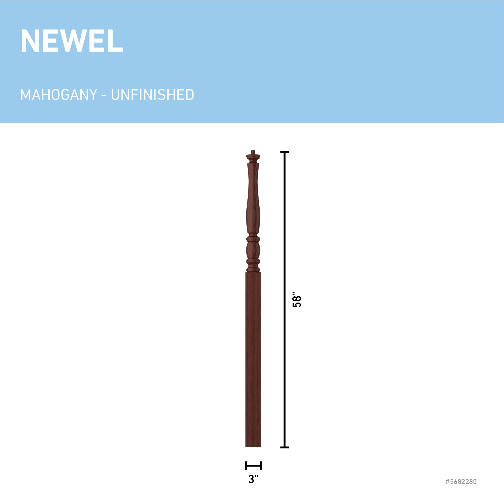 L.J. Smith Stair Systems LJP-3215-MH Interior-Stairpart-Newel-Posts - View #3