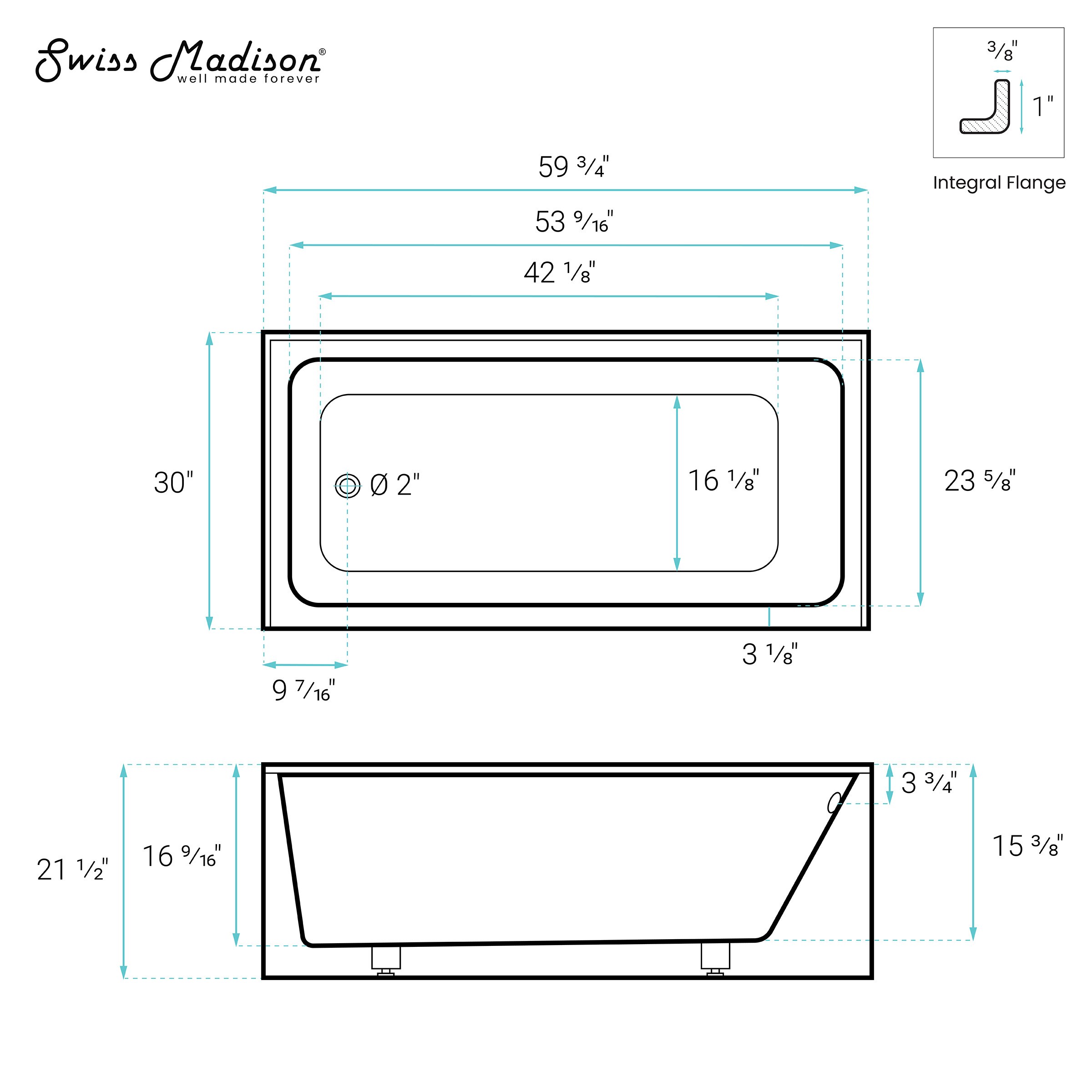 Swiss Madison SM-25-ABLAU23WH bathtubs - View #4