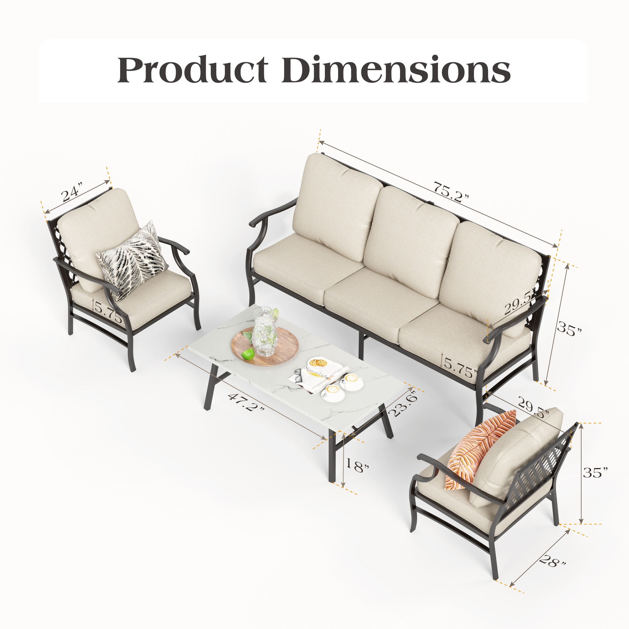 Sunshine Valley CP003-01-5 Patio-Conversation-Sets - View #9