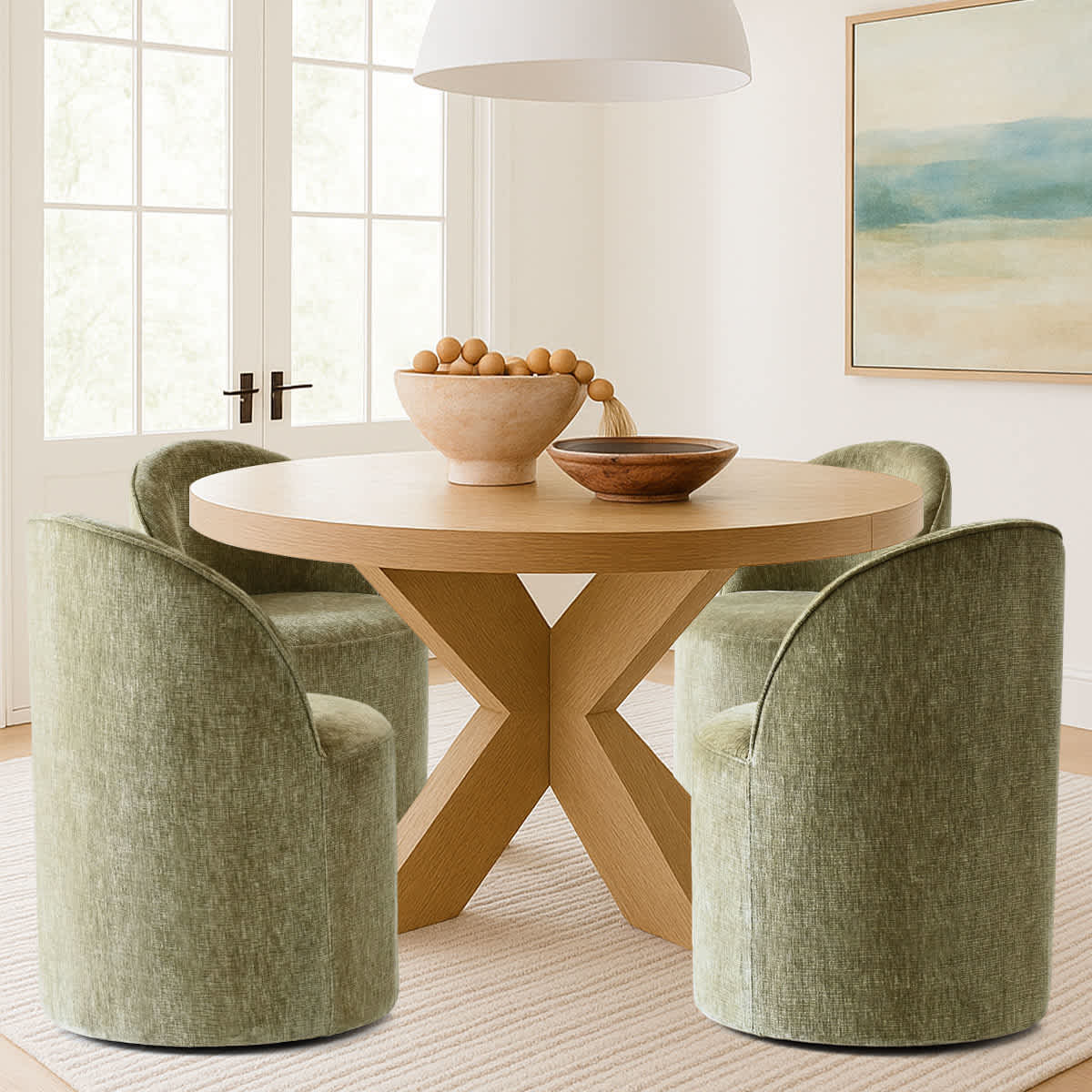 Maison Boucle DORIS-CHAIR-LGREEN-4 Dining-Chairs - View #2