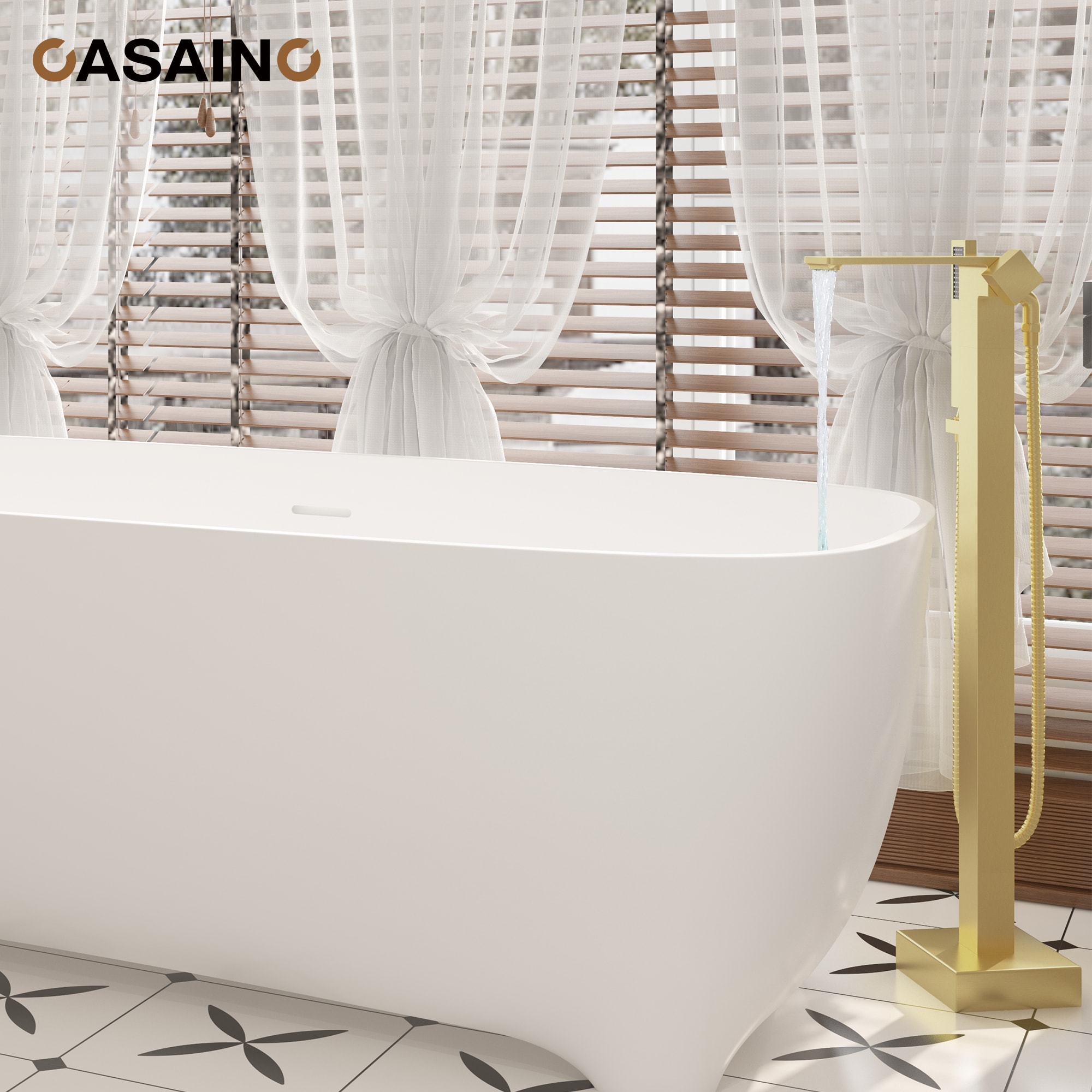 CASAINC KCLT0057-BG Roman-Tub-Faucets - View #3