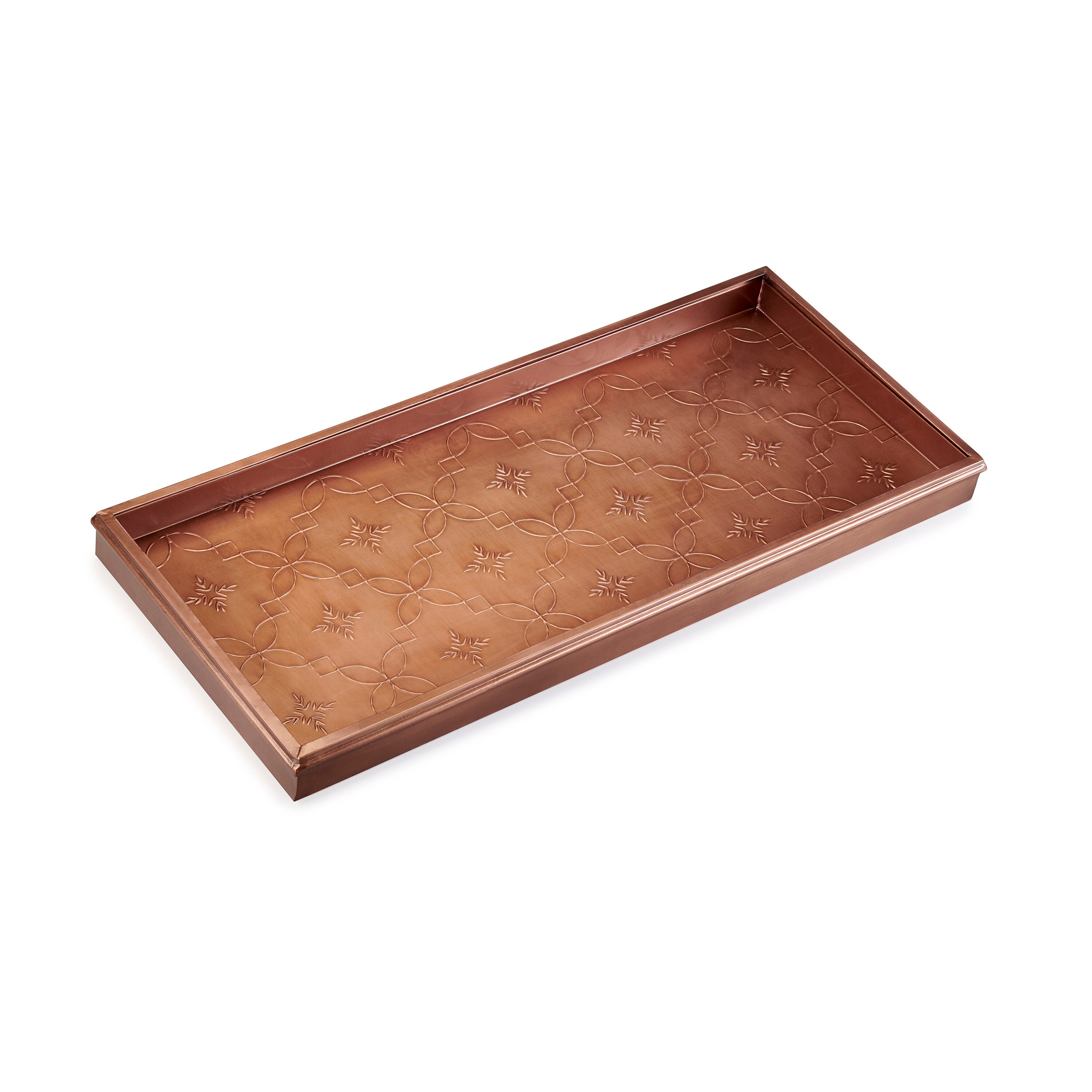Good Directions 206VB 1-ft x 3-ft Copper Galvanized Steel Rectangular Indoor or Outdoor Decorative Boot Tray