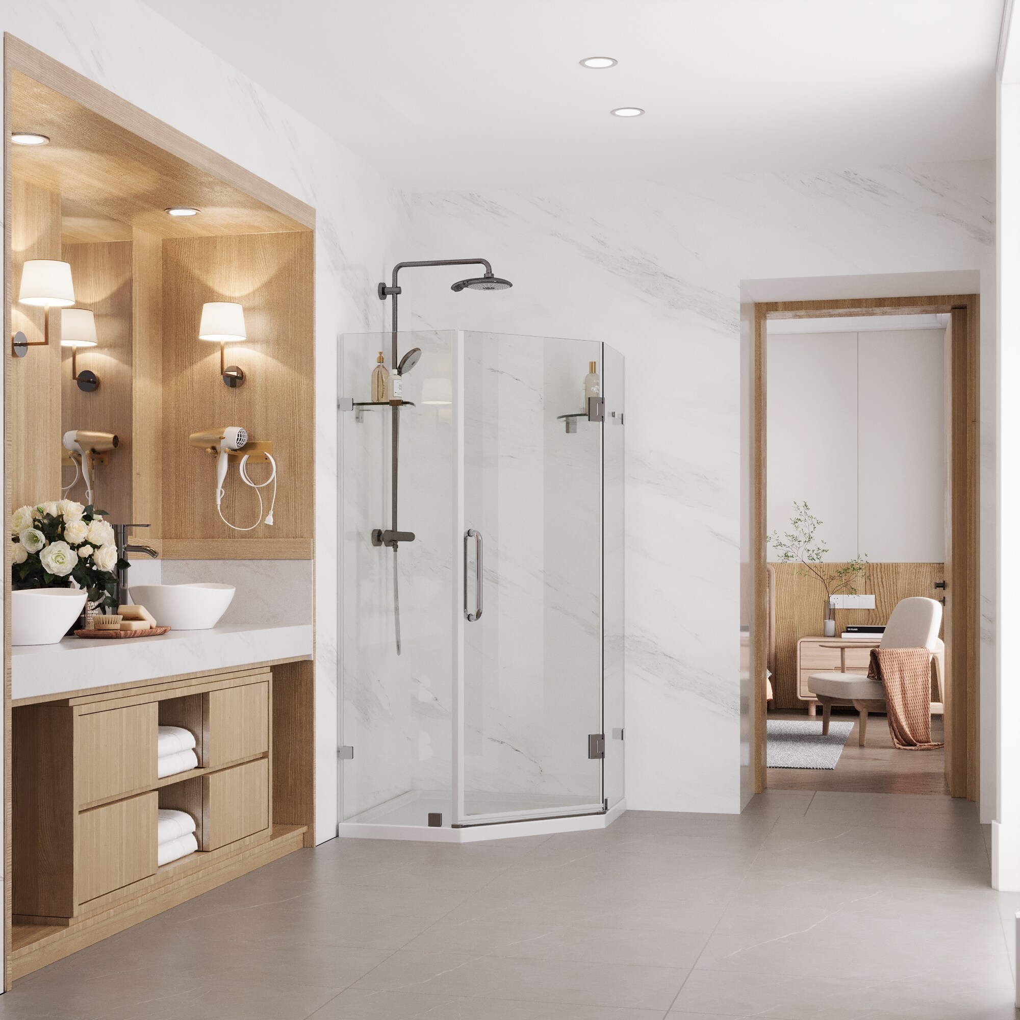 DeerValley DV-1SD0212 Alcove-Shower-Kit - View #2