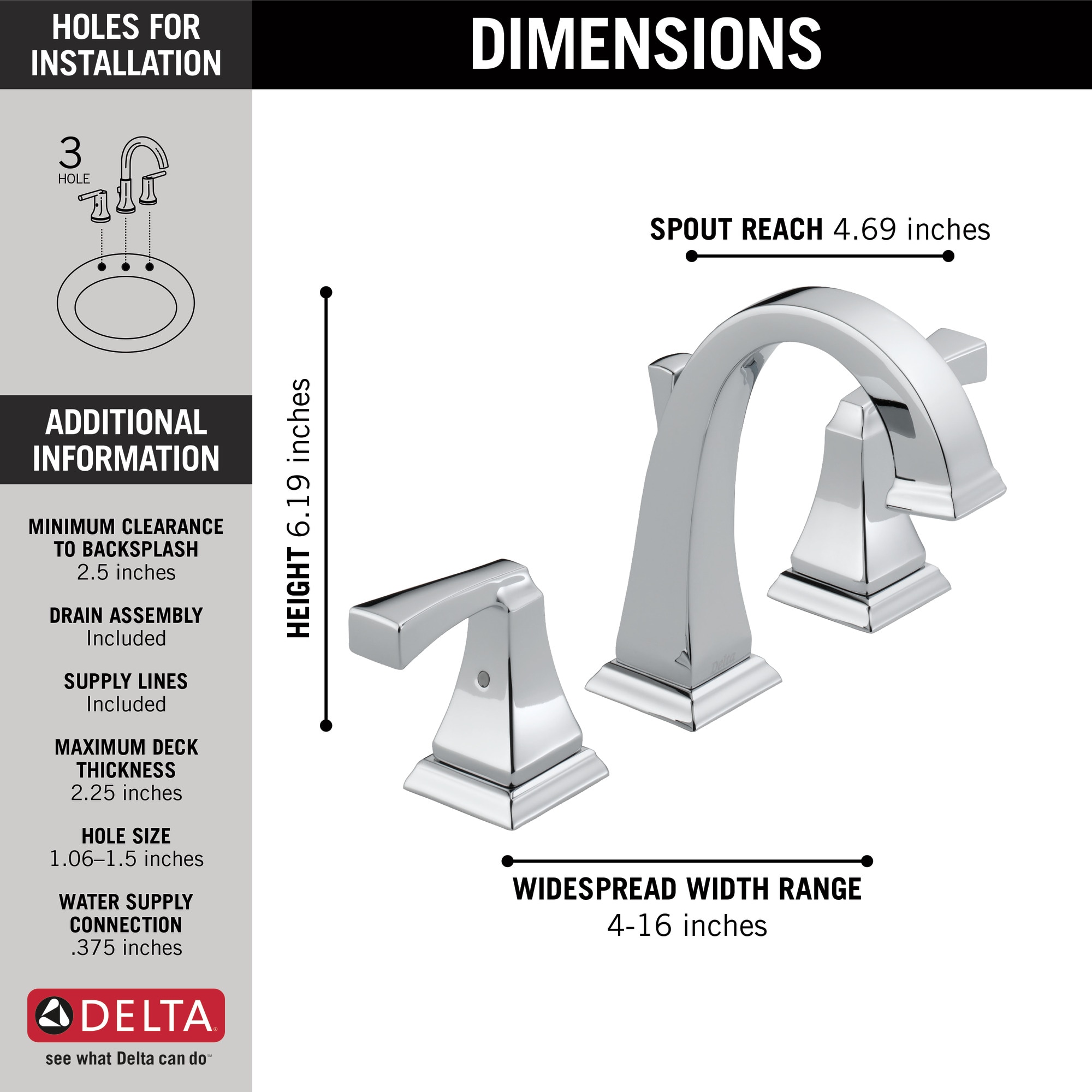 Delta 3551-MPU-DST Lavatory-Faucets - View #3