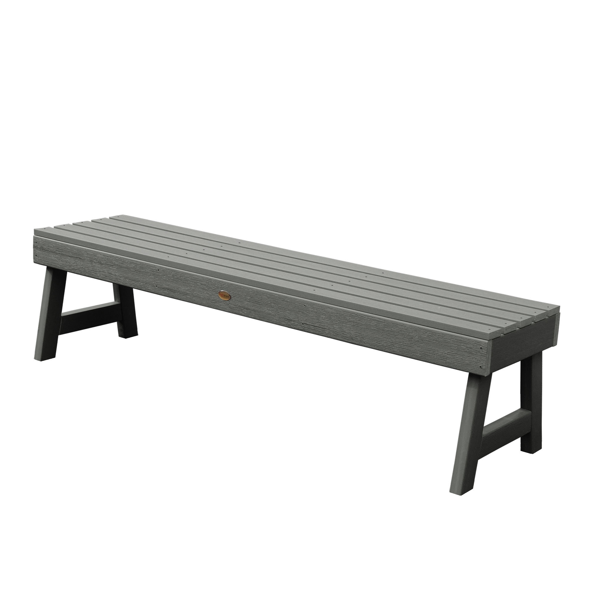 Coastal Teak Modern Backless Bench with NatureTex Surface, 56"