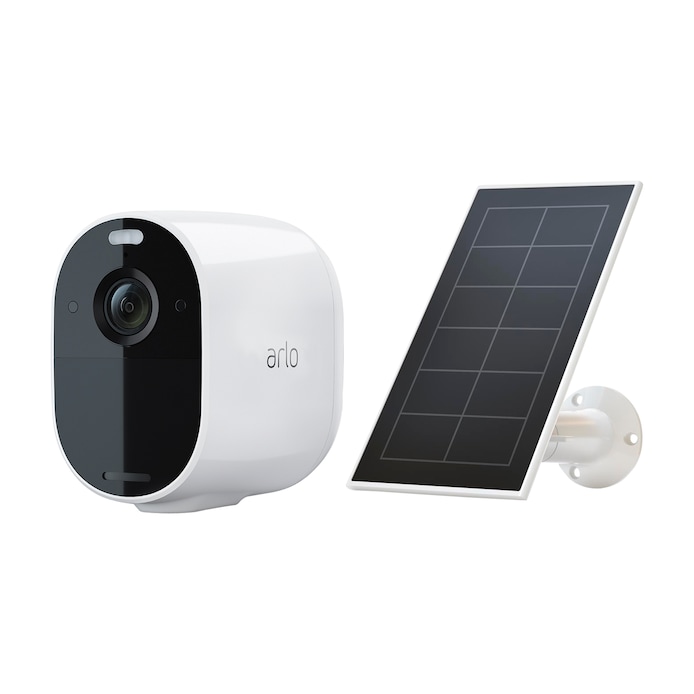 Shop Arlo Arlo Essential Single Cam, White + Arlo Solar Panel Charger -  Essential, White Bundle at