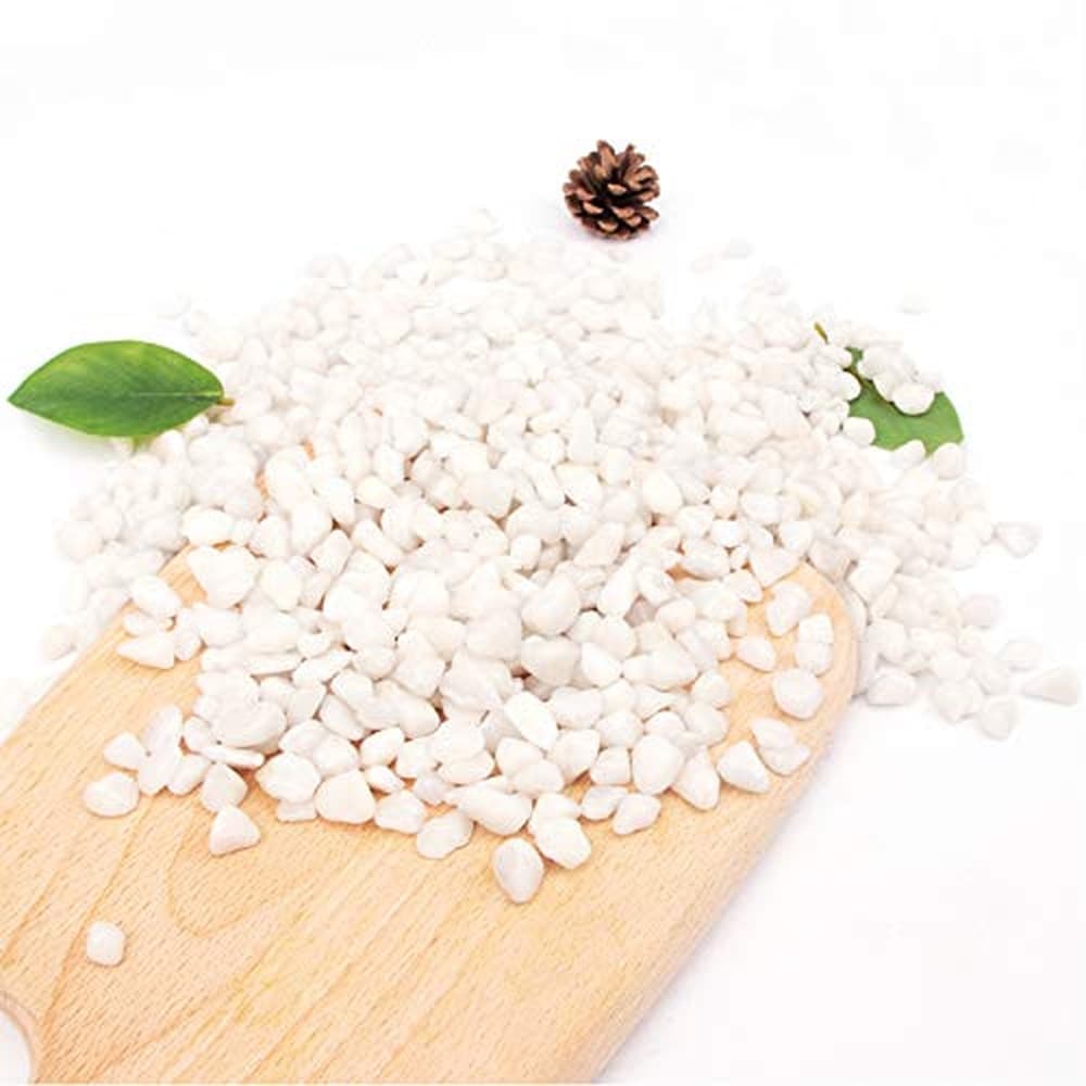Afoxsos 18 Pounds White Decorative Pebbles Natural Polished Gravel ...