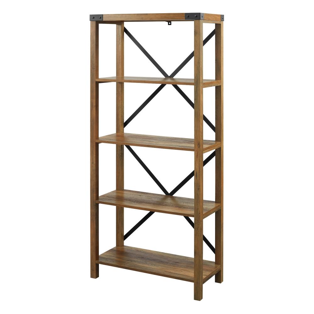 Rustic Oak Wood 5-Shelf Bookcase at Lowes.com