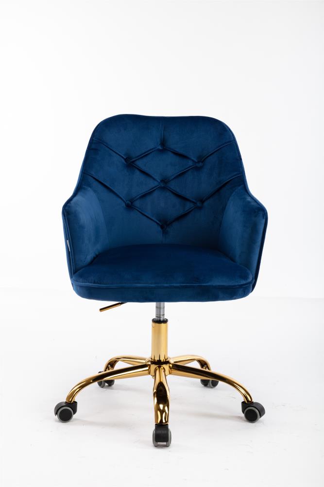 ergonomic adjustable height matte velvet swivel armchair