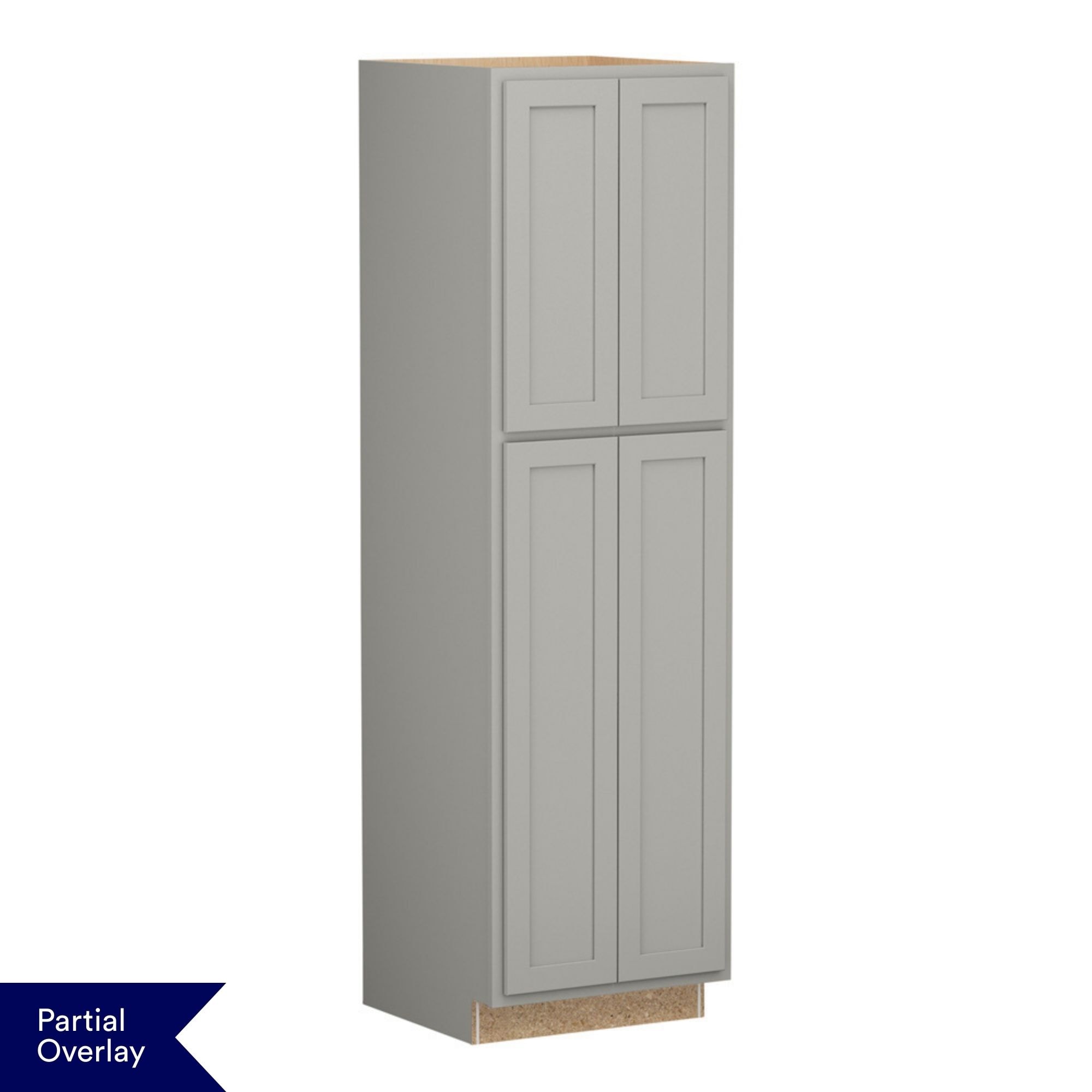 Shenandoah Breckenridge POL 24-in W x 84-in H x 24-in D Stone Painted Pantry Fully Assembled Cabinet Recessed Panel Shaker