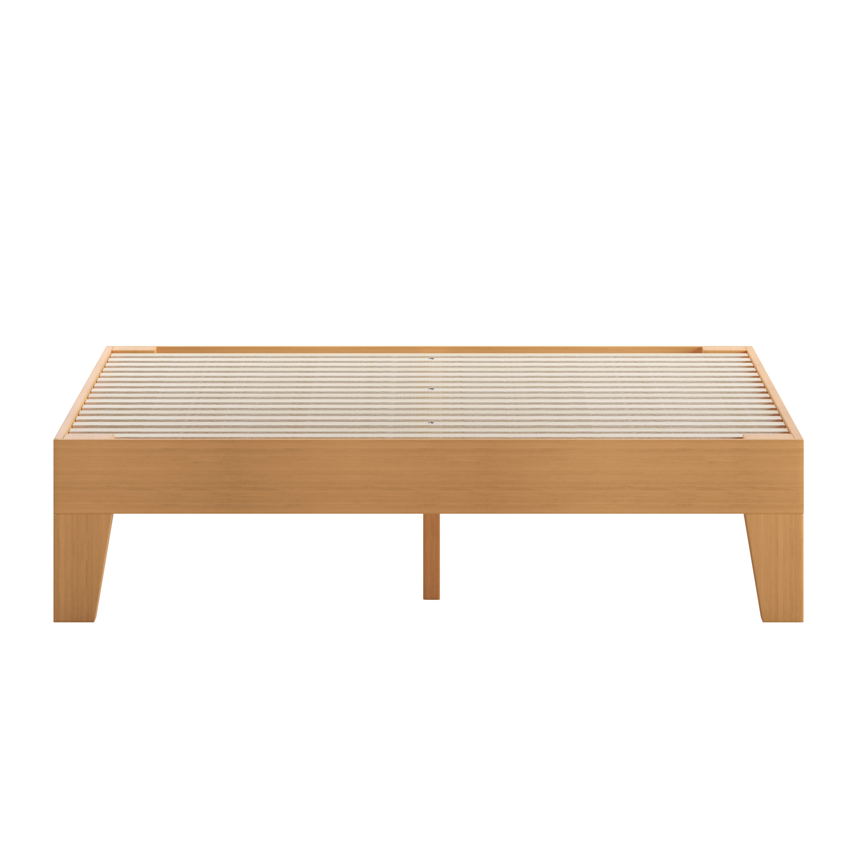 Evelyn Natural Pine Full Platform Bed with Slats
