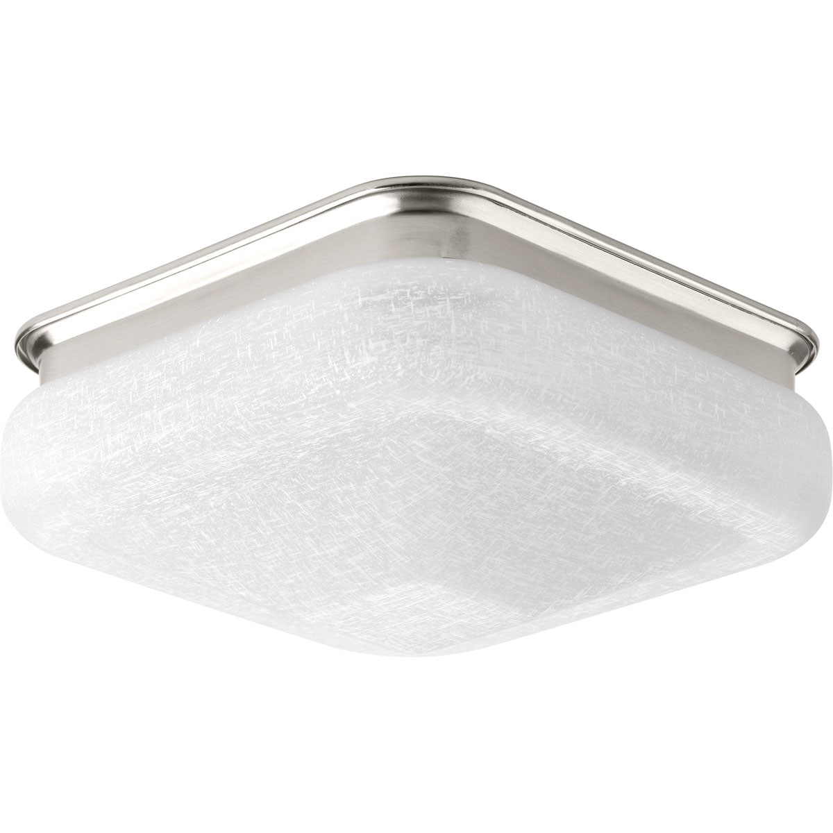Progress Lighting P350024-009-30 LED Square 1-Light Brushed Nickel LED Flush Mount Light ENERGY STAR