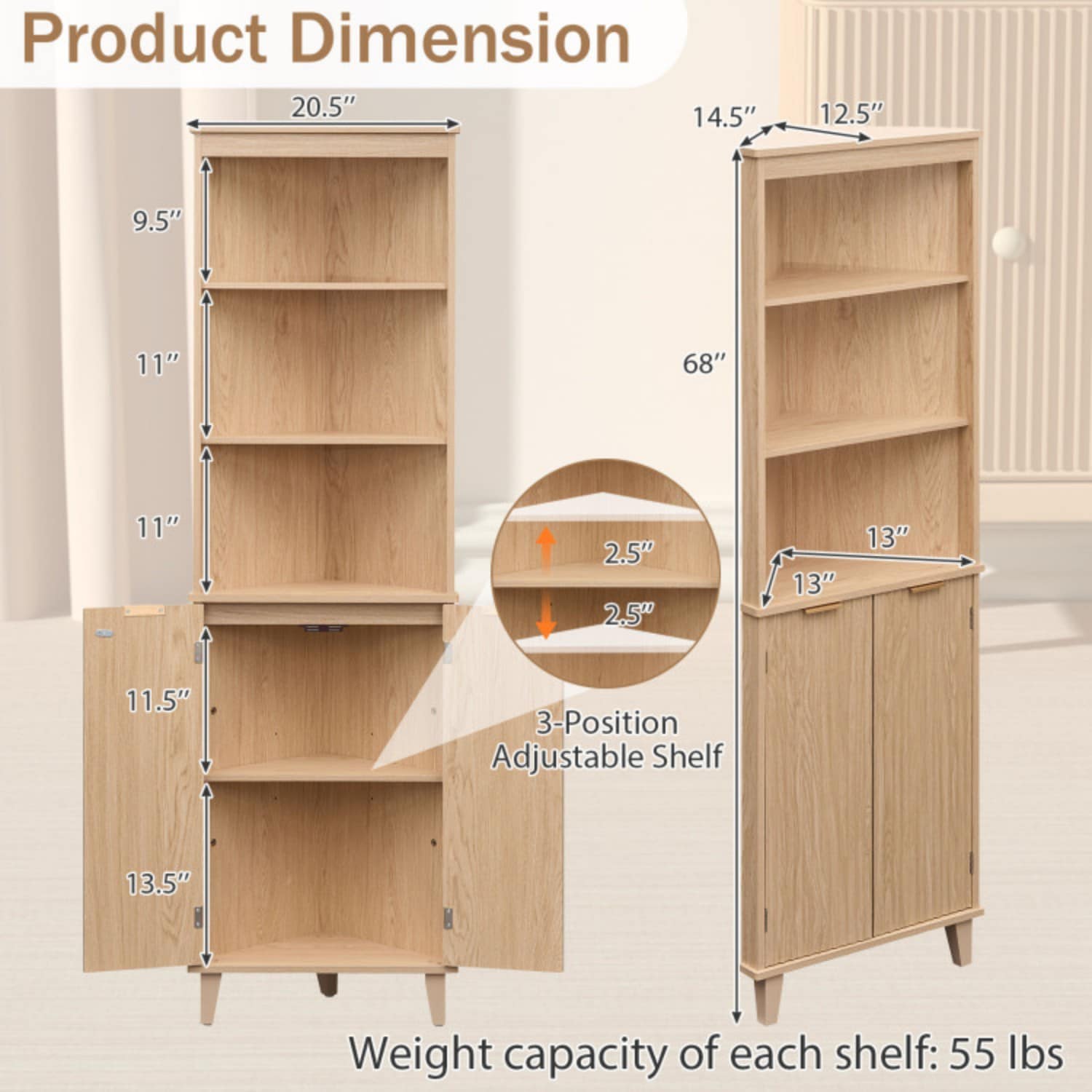 Vanityfus VA-HYA013810OA Linen-Cabinets - View #6