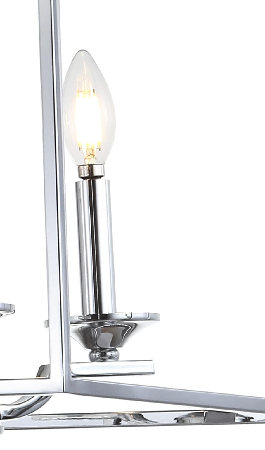 Chrome 14.5" 3-Light LED Pendant with Drum Shade