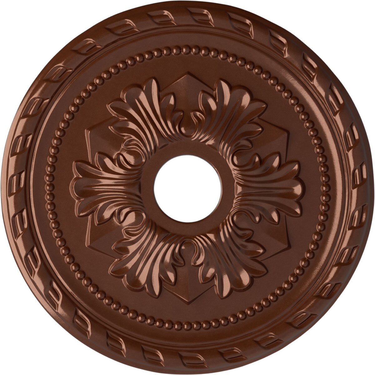 Ekena Millwork CM20PMCPS Palmetto 20.875-in W x 20.875-in L Painted Copper Penny Polyurethane Whole Ceiling Medallion