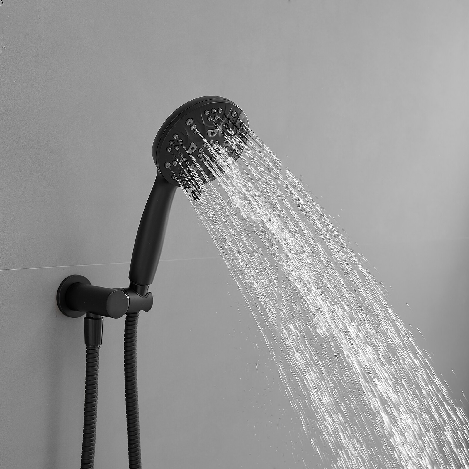 Matte Black Dual Function Rain Shower Faucet with Handheld