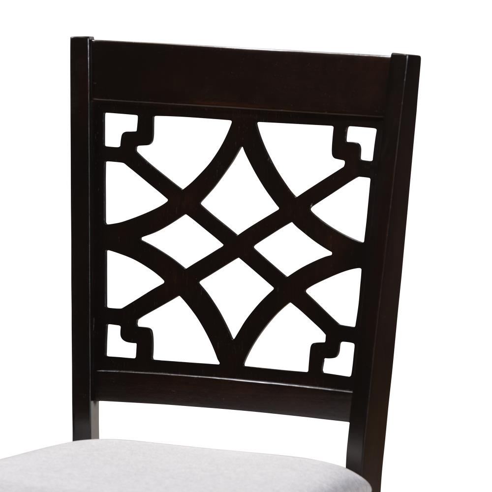 Mael Espresso Brown and Grey 5-Piece Oak Dining Set
