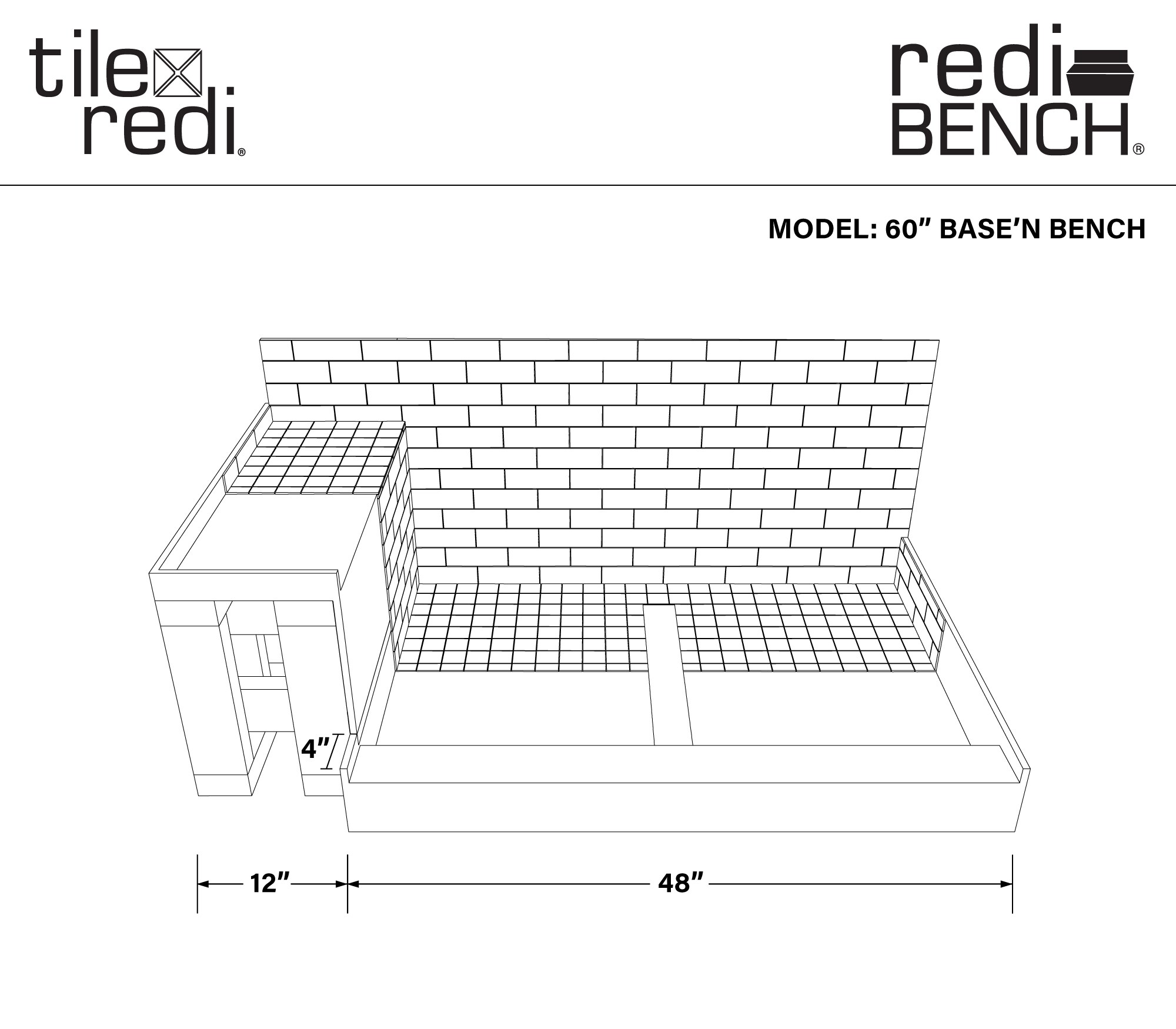 Tile Redi RT3448C-SBN-RB34-KIT Shower-Floors - View #3
