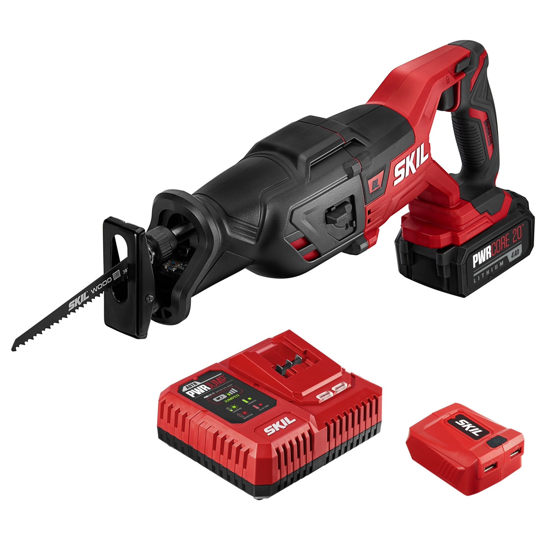 SKIL 20-volt 4-Amp Variable Speed Brushless Cordless Reciprocating Saw  (Charger Included and Battery Included) in the Reciprocating Saws  department at