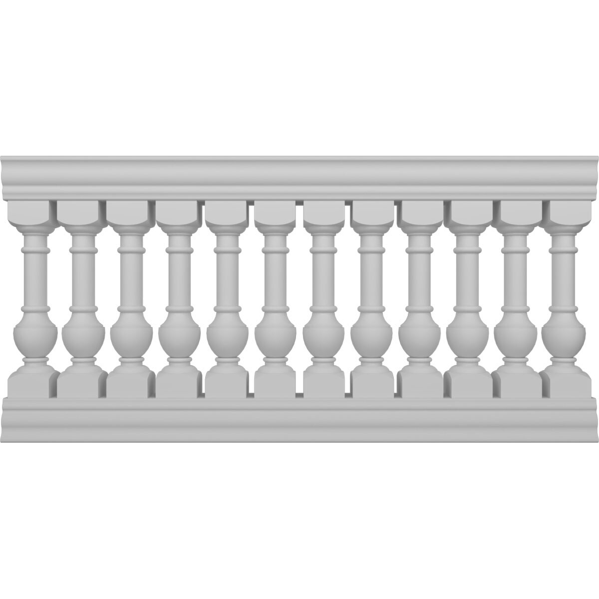 Ekena Millwork BALK38X072YOG FiberThane 6-Feet x 38-Inches York Fiberglass Deck Rail Kit