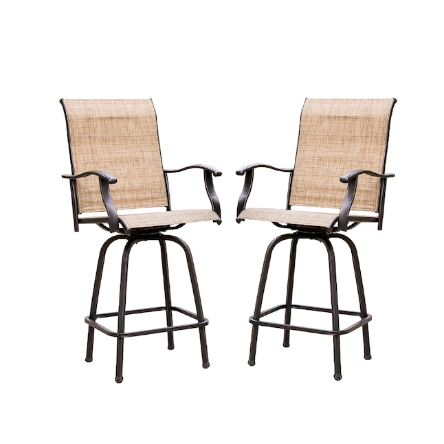 Metal Frame Swivel Bar Stool Chair, Outdoor Director Bar Stools