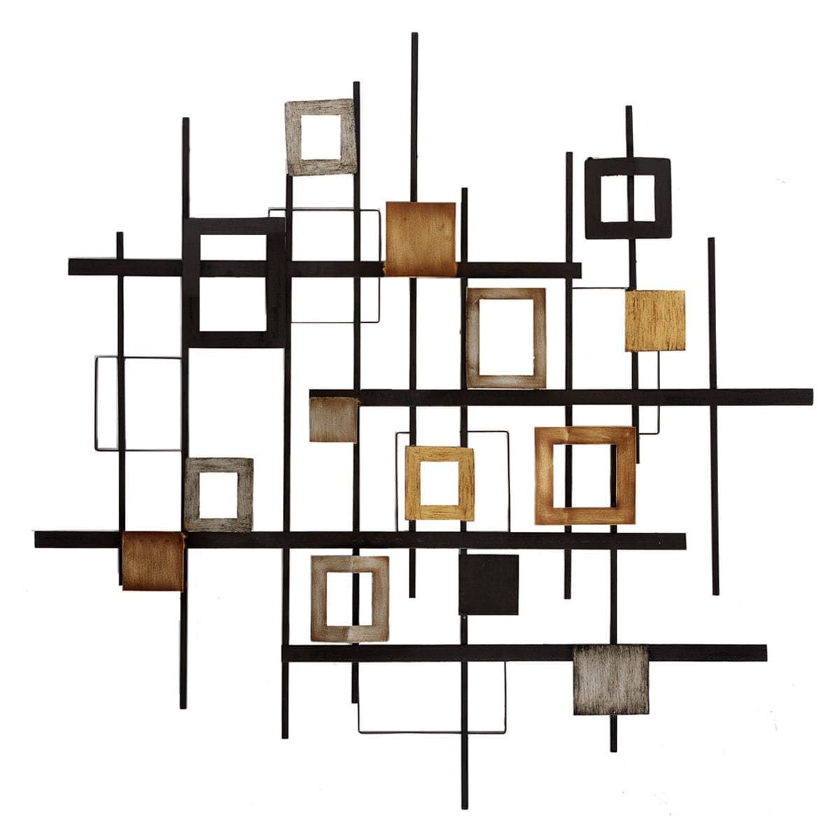 HomeRoots 365942 31-Inches H x 31-Inches W Abstract Metal 3D art